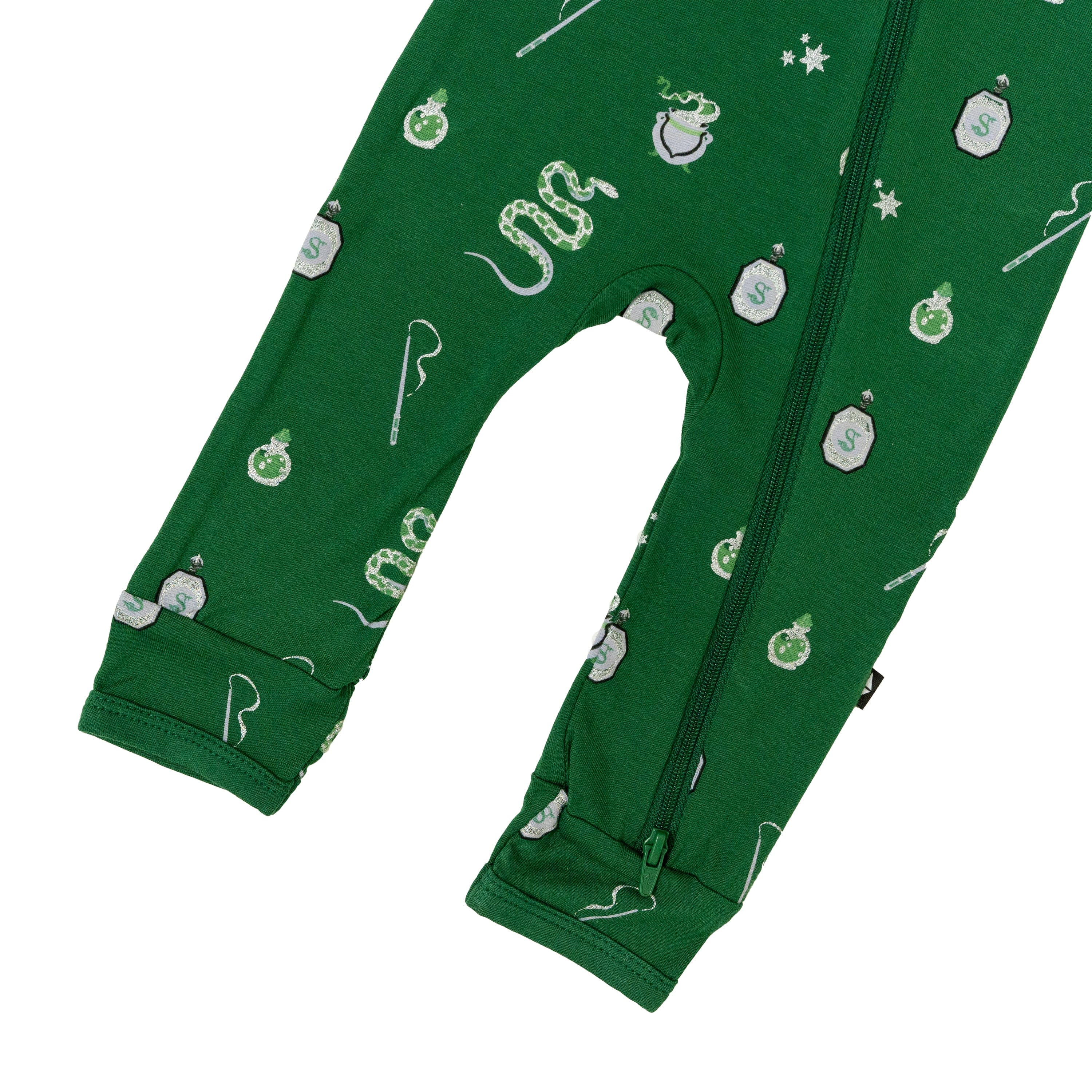 Kyte Baby Zippered Rompers Zippered Romper in Slytherin™