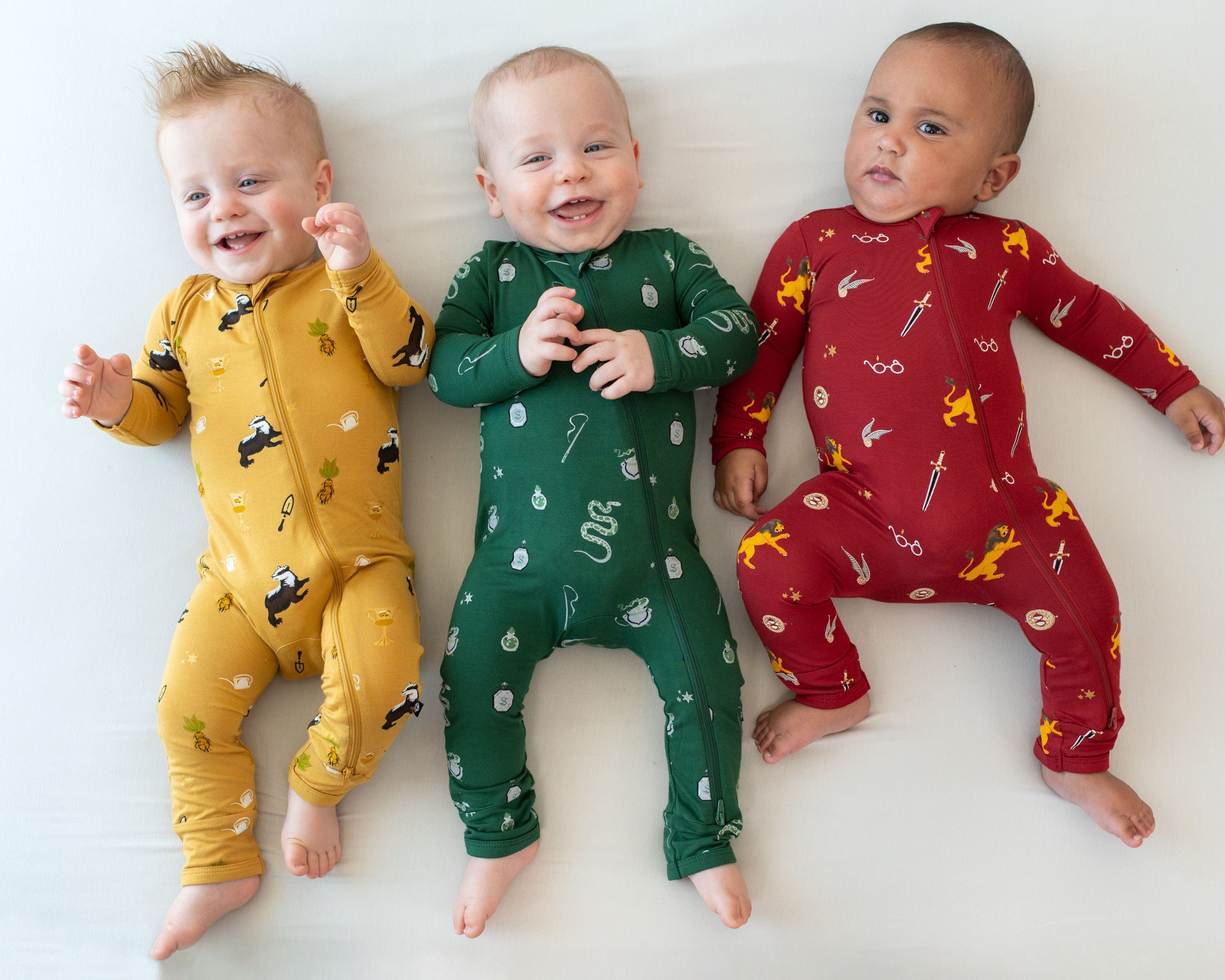 Kyte Baby Zippered Rompers Zippered Romper in Slytherin™