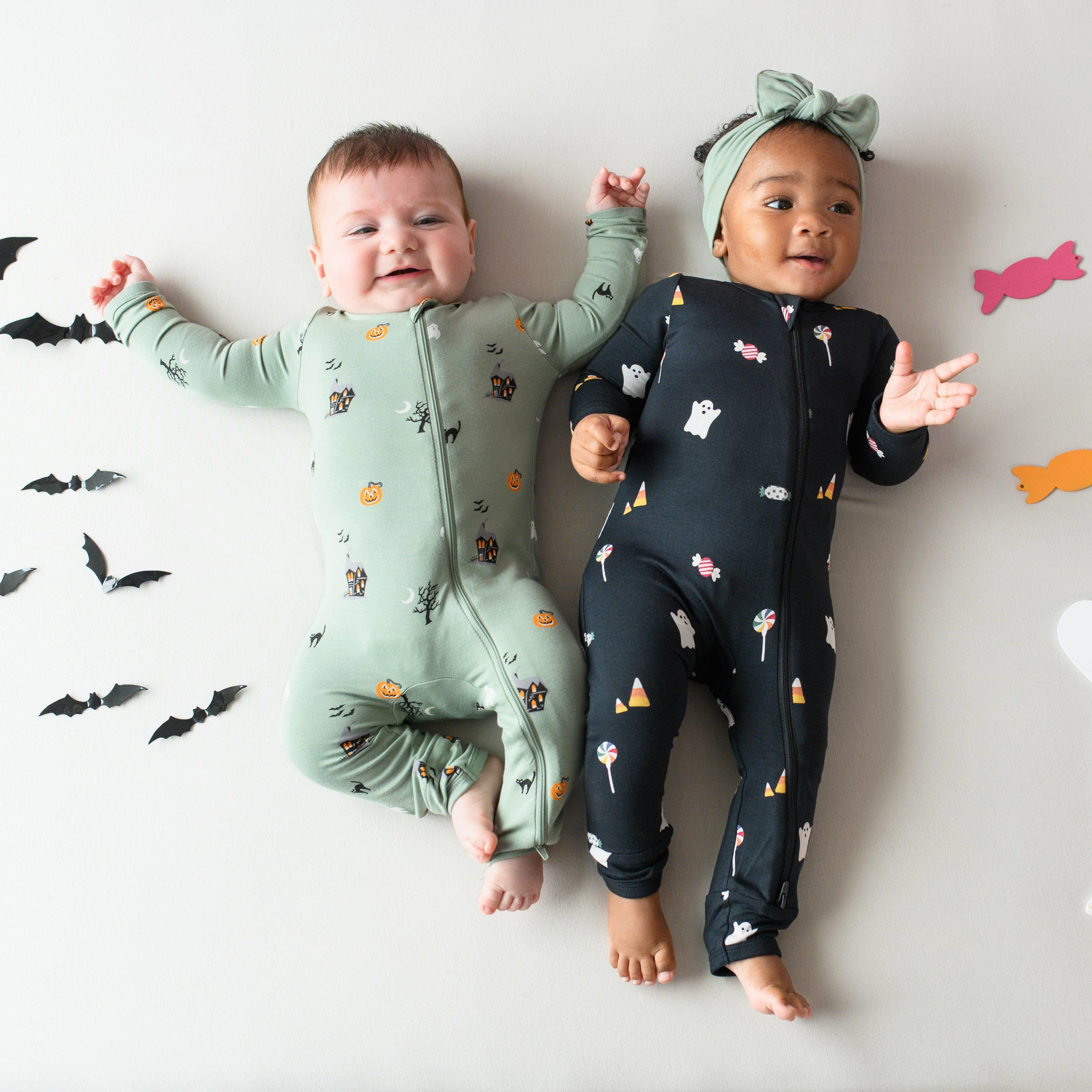 Kyte Baby Zippered Rompers Zippered Romper in Spooky