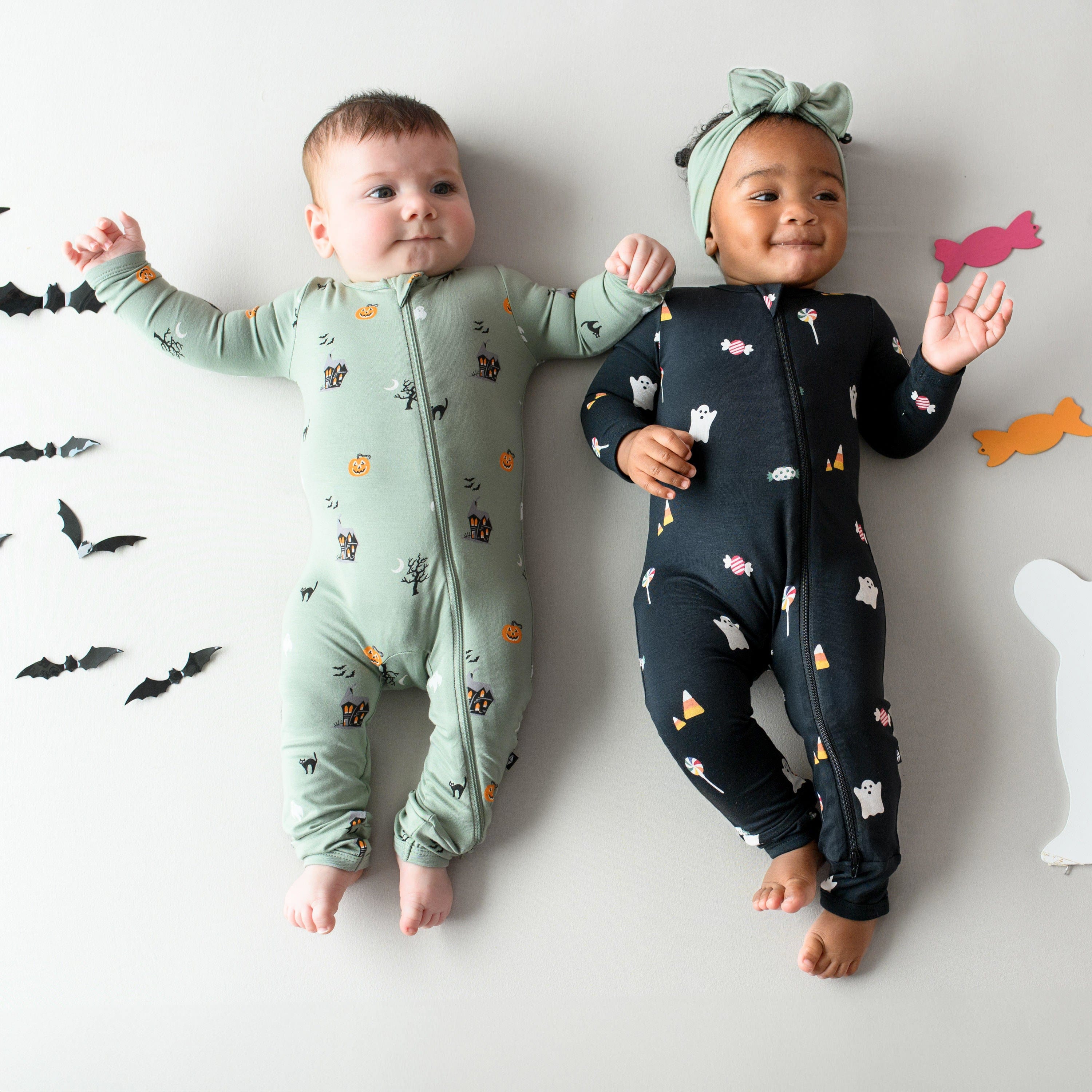 Kyte Baby Zippered Rompers Zippered Romper in Trick or Treat