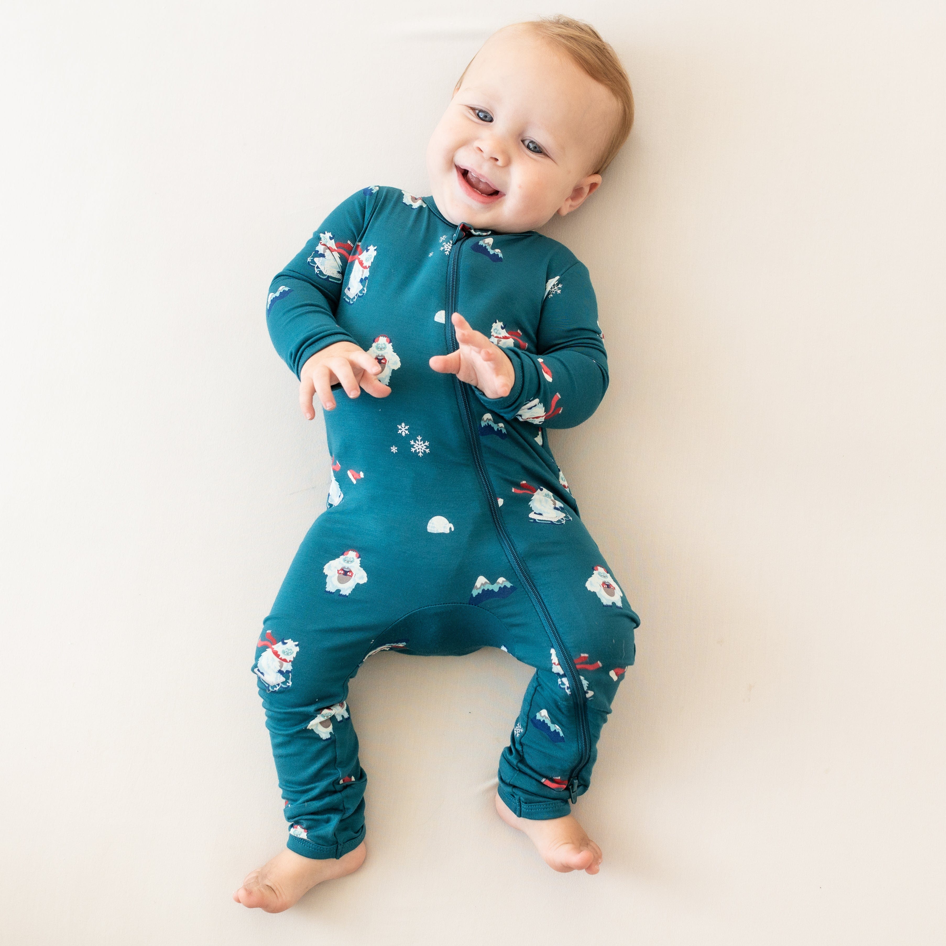 Kyte Baby Zippered Rompers Zippered Romper in Yeti