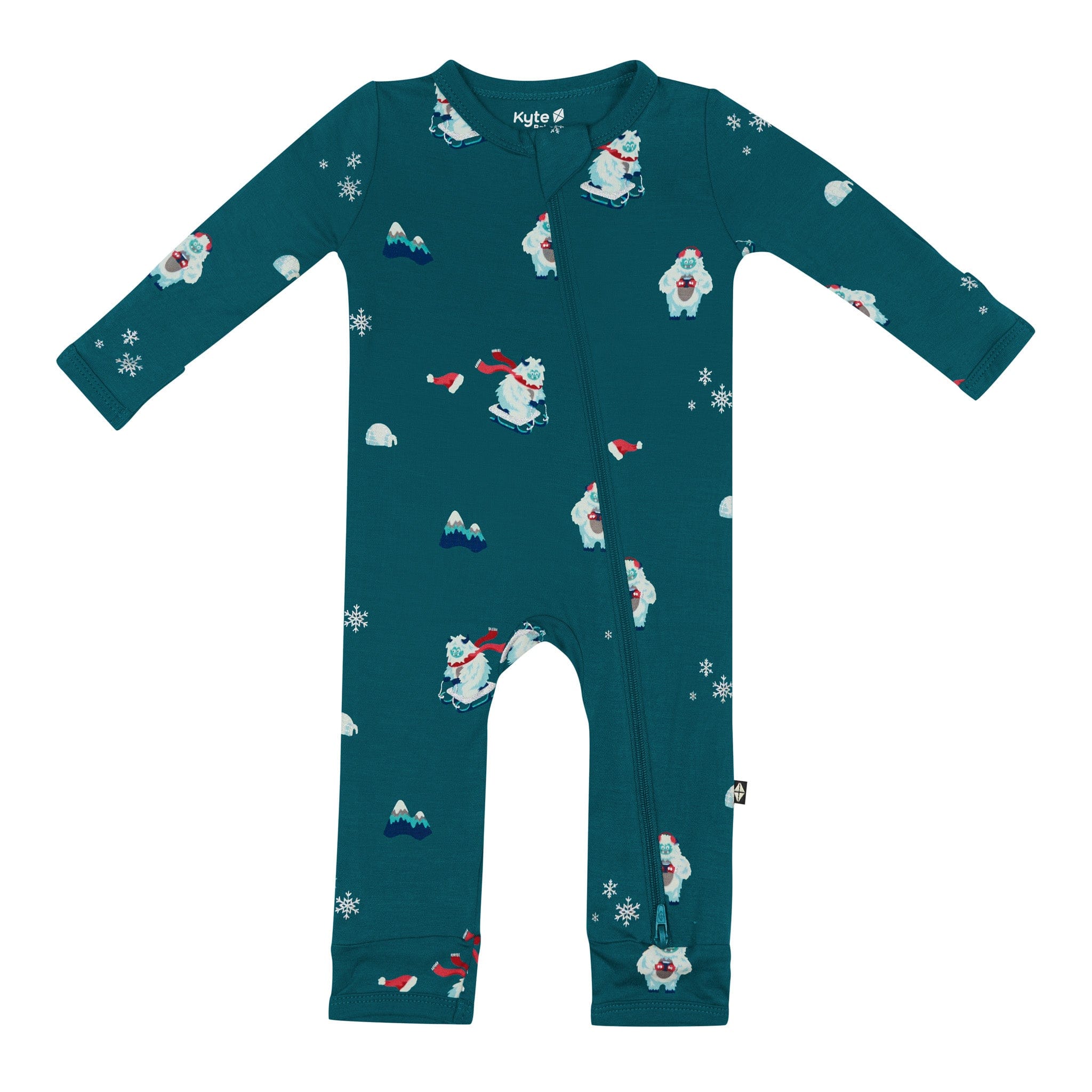 Kyte Baby Zippered Rompers Zippered Romper in Yeti