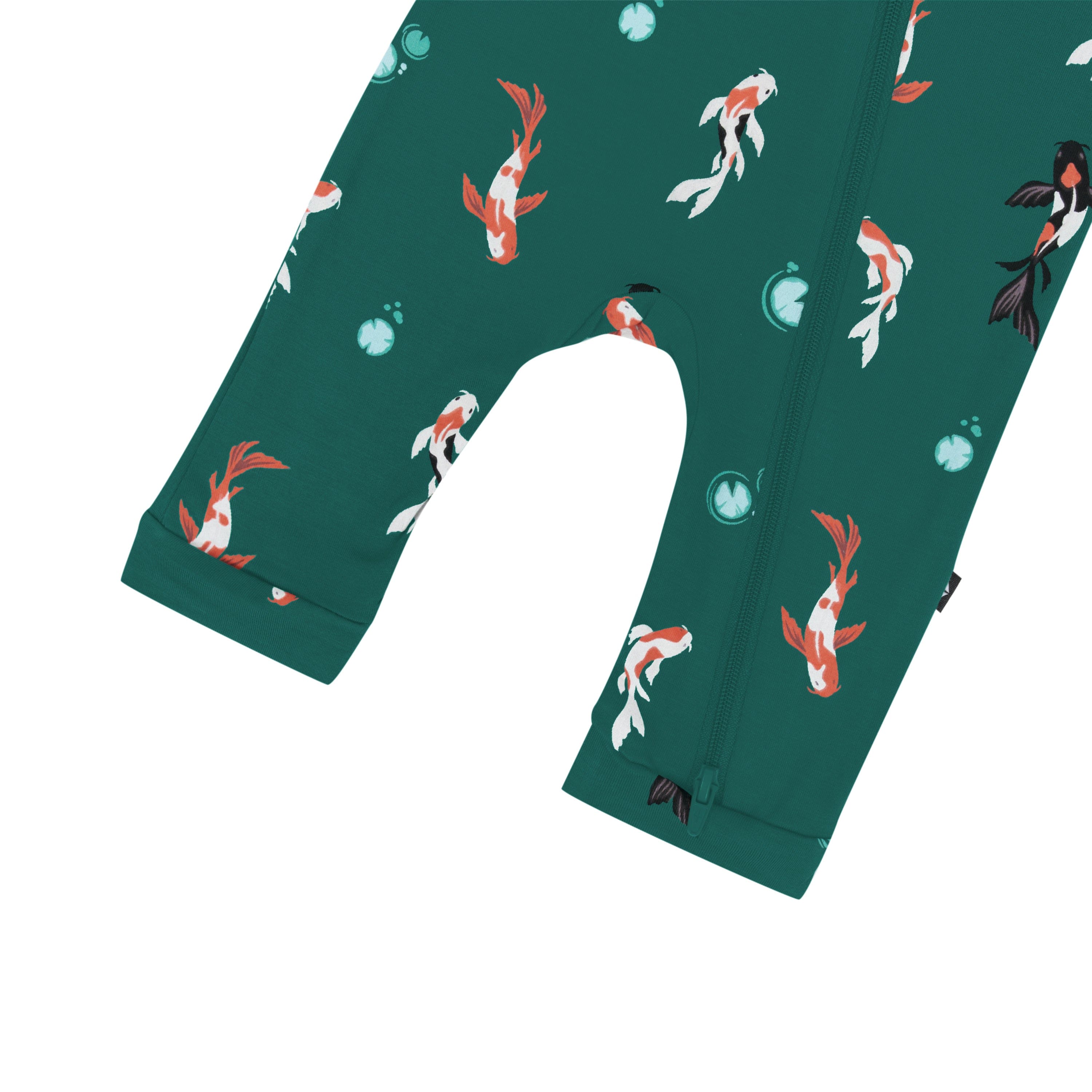 Capri length Kyte Baby Zippered Sleeveless Romper in Koi