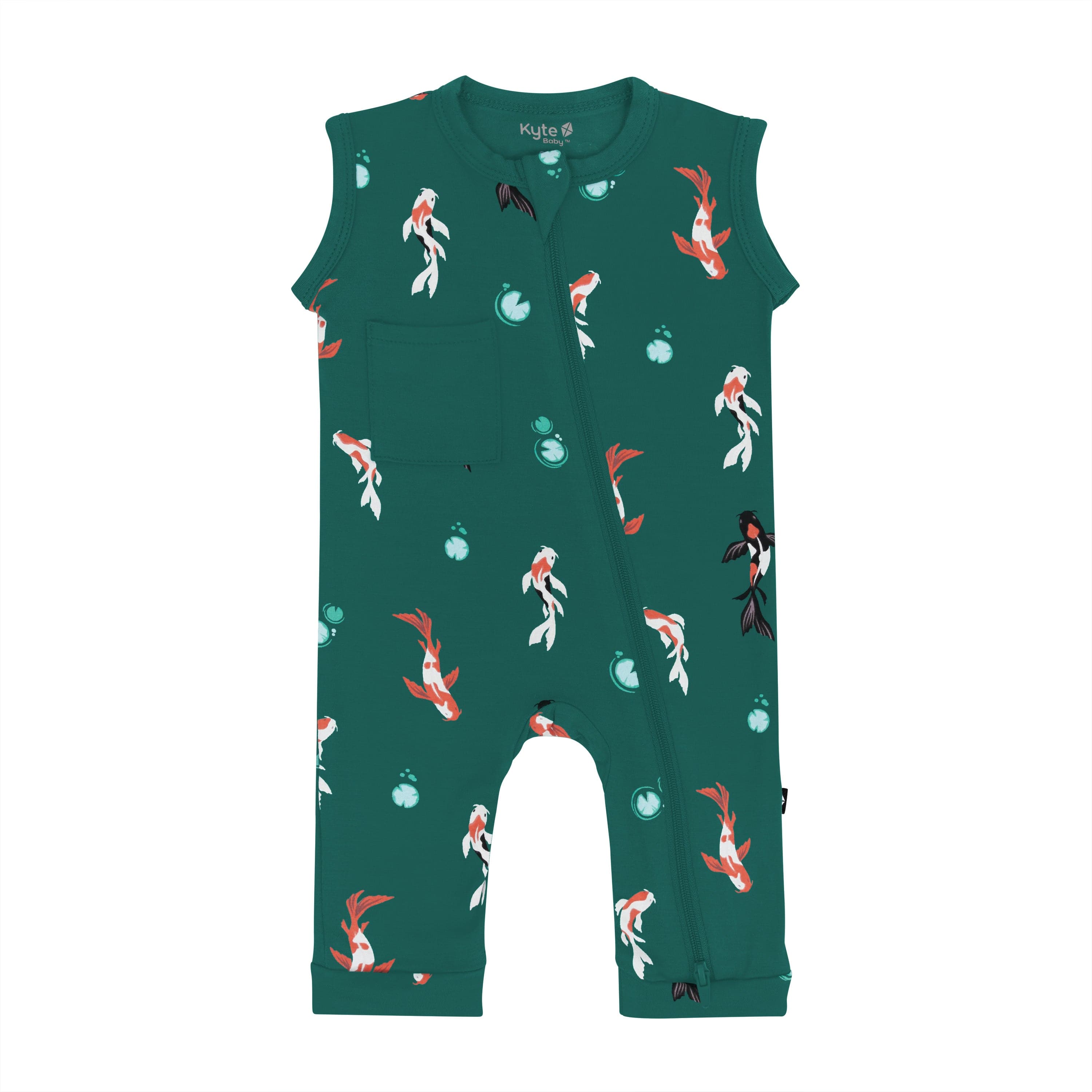 Kyte Baby Zippered Sleeveless Romper in Koi