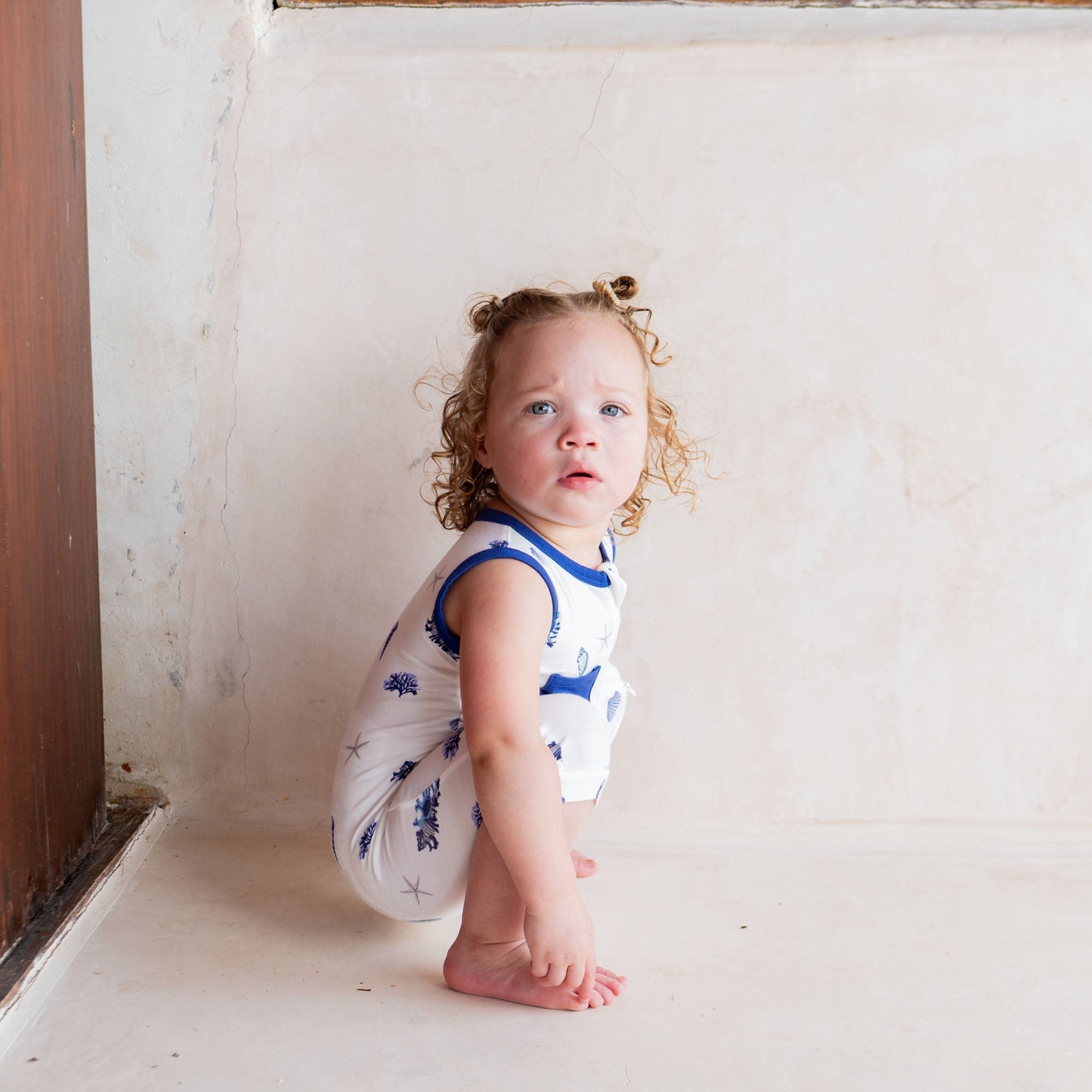 Kyte Baby Zippered Sleeveless Romper Zippered Sleeveless Romper in Royal Shell