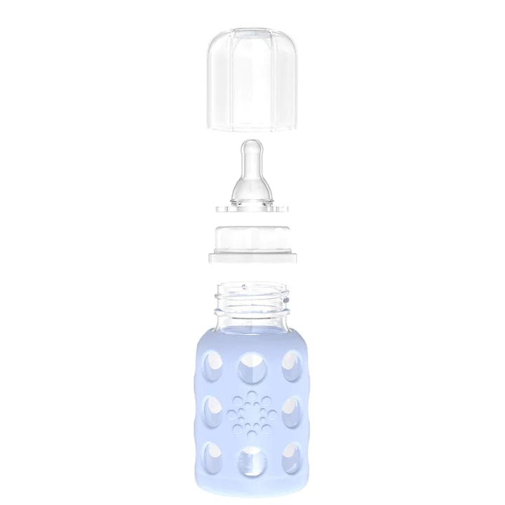 Lifefactory Soother (Blanket) Lifefactory 4oz Glass Baby Bottle - Stage 1 Nipple, Stopper, and Cap (Blanket)