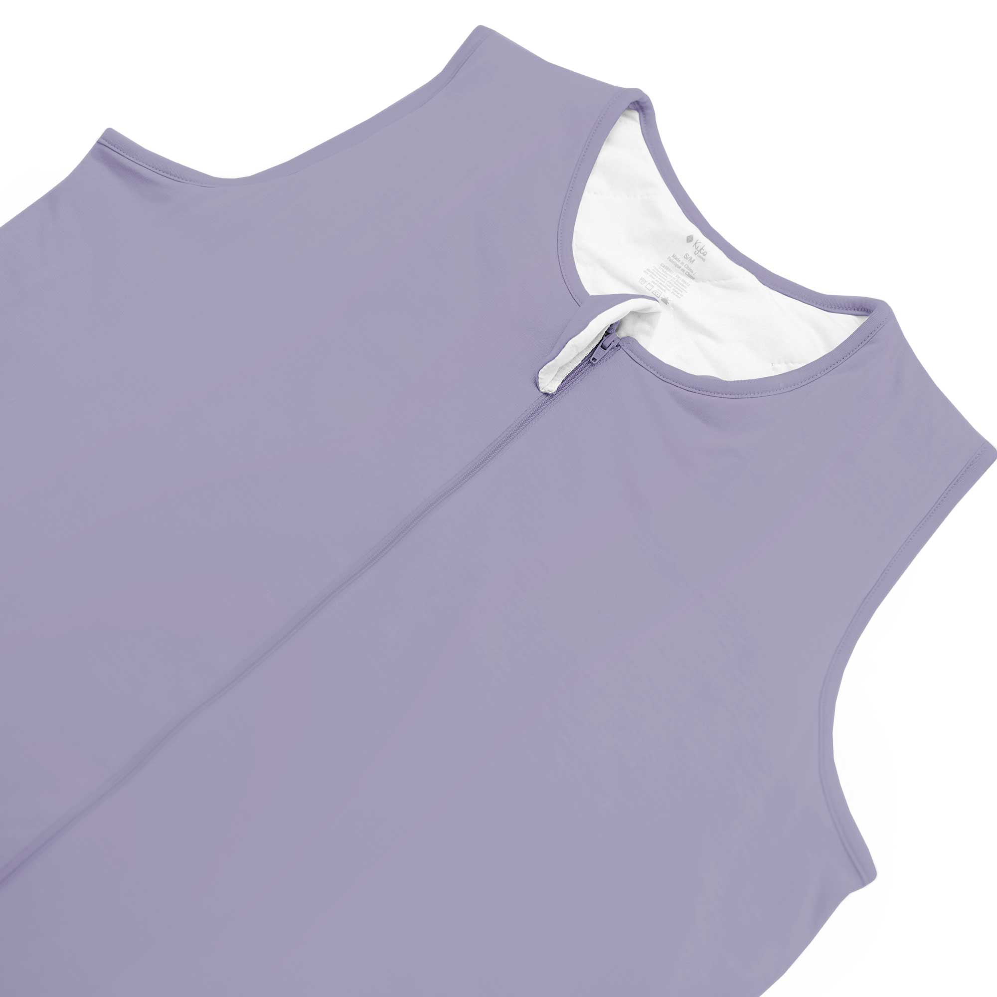 Protective Zipper Garage on Kyte Baby Adult Sleep Bag Walker in Taro