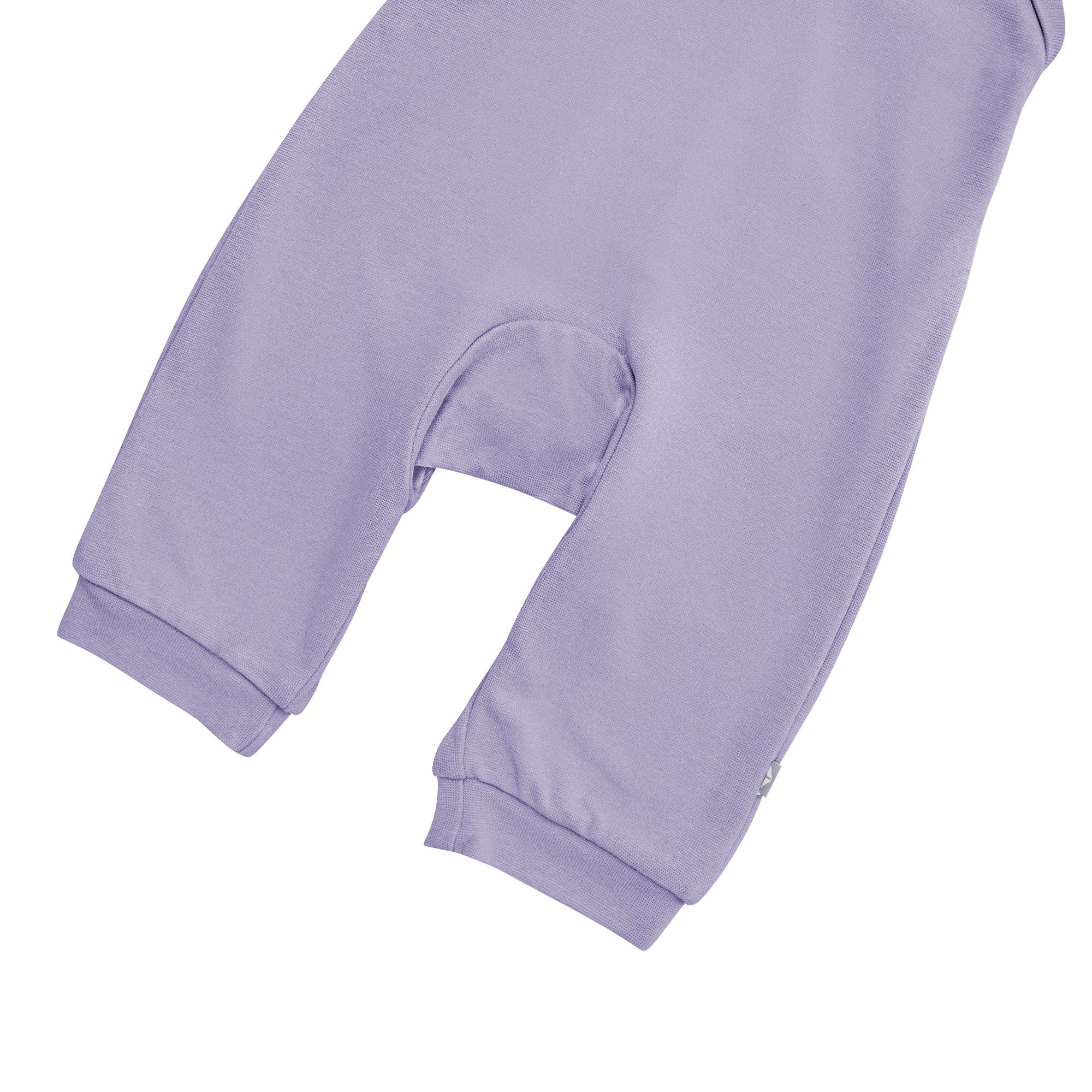 Cropped Kyte Baby Bamboo Jersey Overall in Taro purple