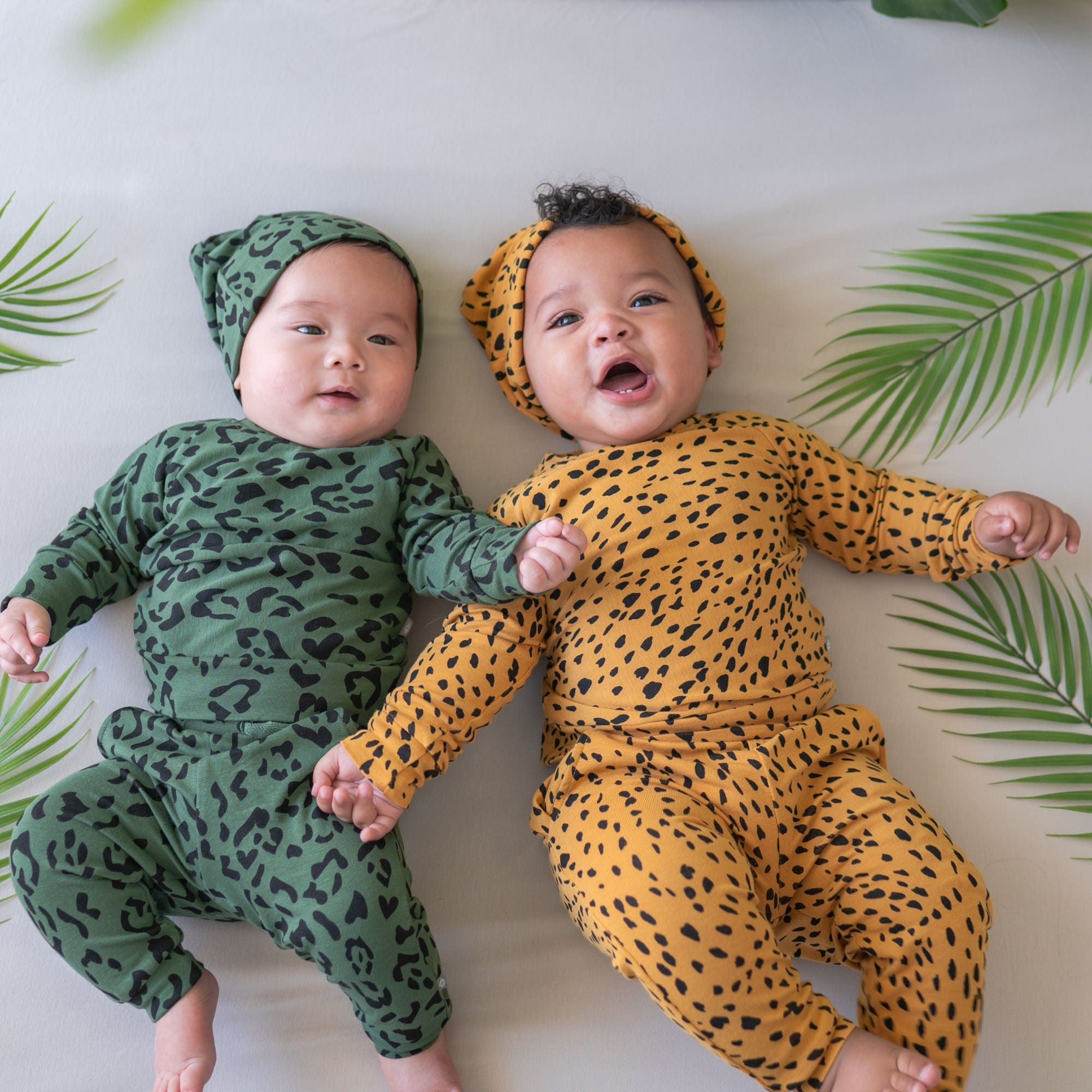 Kyte BABY Baby & Toddler Beanie Bamboo Jersey Beanie in Hunter Leopard