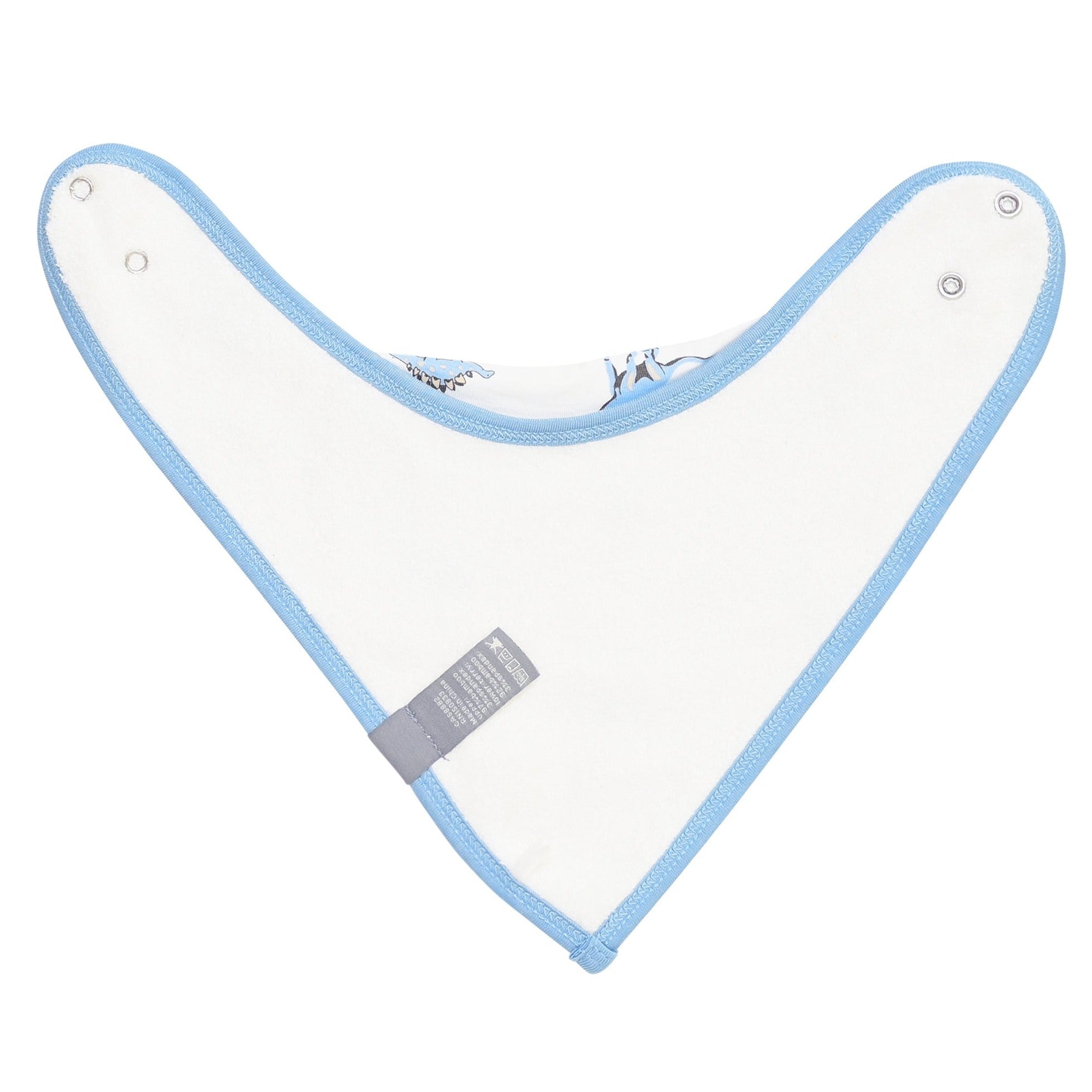 Bamboo terry lining on Kyte Baby Printed Bib in Jurassic