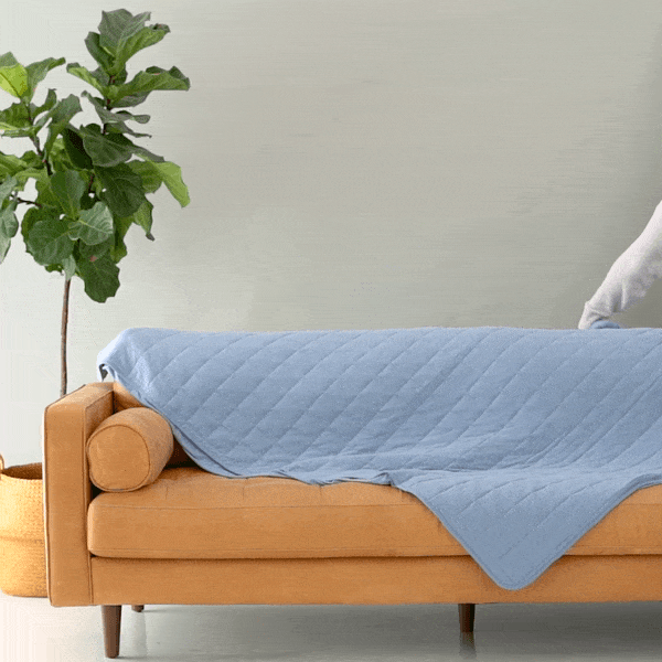 Video of Kyte Baby Adult Quilted Blanket in Slate