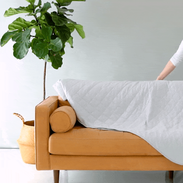 Video of Kyte Baby Adult Quilted Blanket in Storm