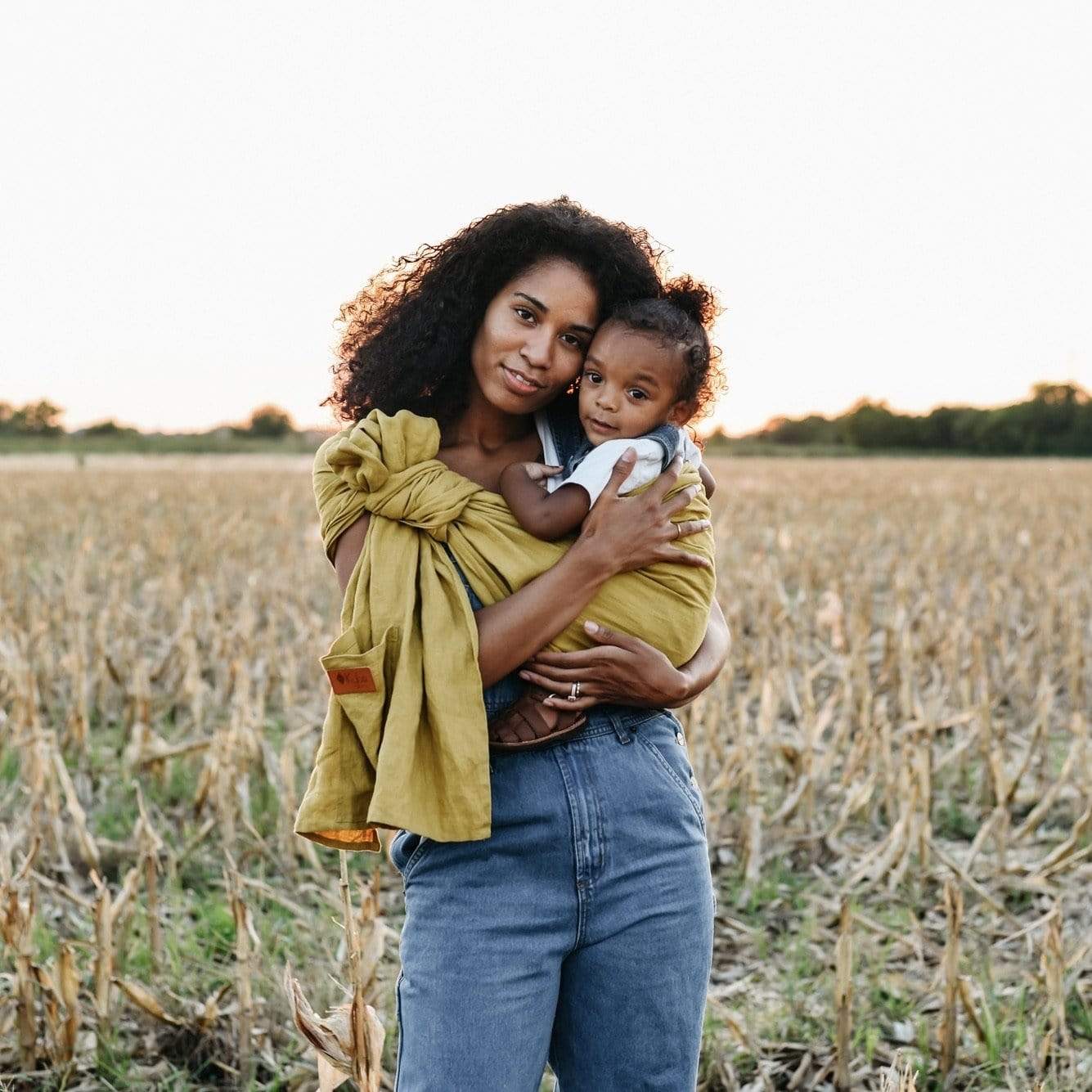 Kyte BABY Carrier Banyan with Rose Gold Rings / OS Ring Sling in Banyan