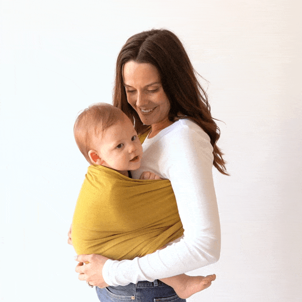 Kyte BABY Carrier Banyan with Rose Gold Rings / OS Ring Sling in Banyan