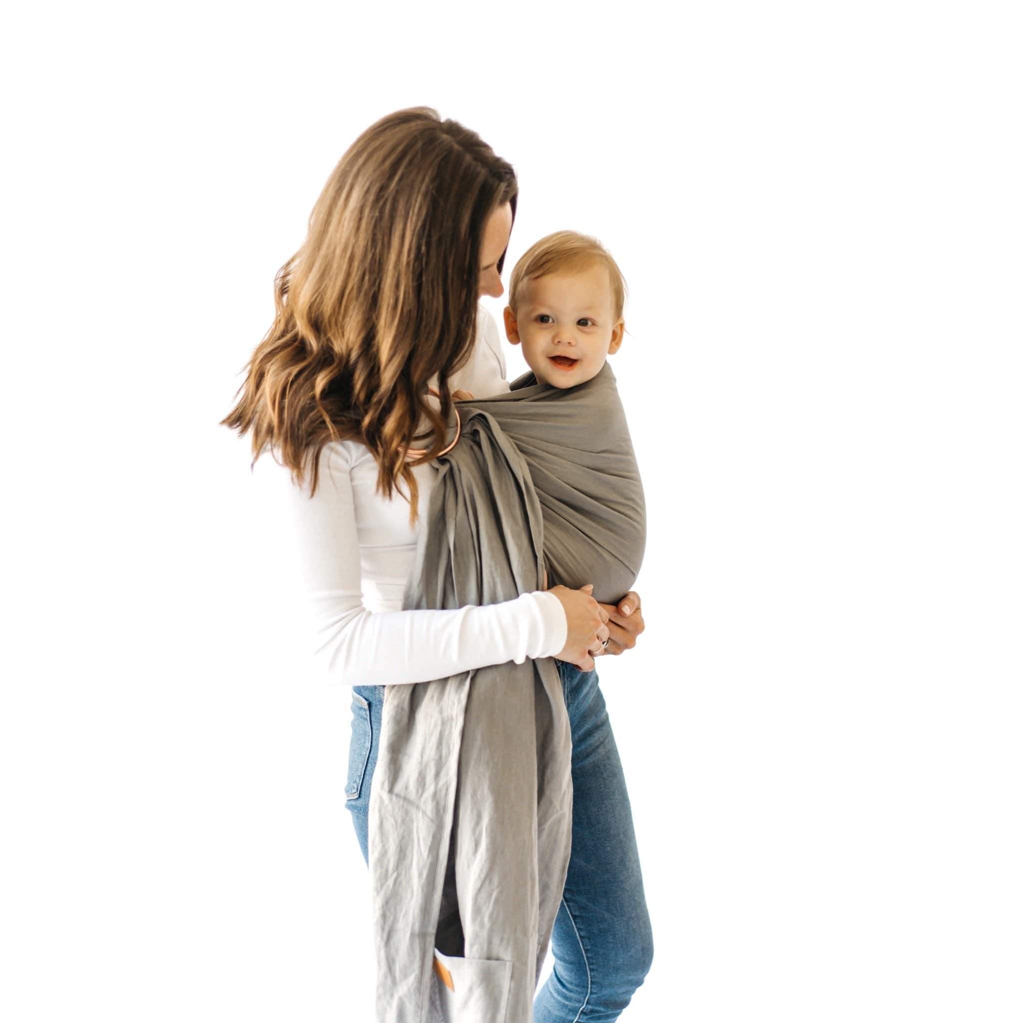 Kyte BABY Carrier Birch with Rose Gold Rings / OS Ring Sling in Birch
