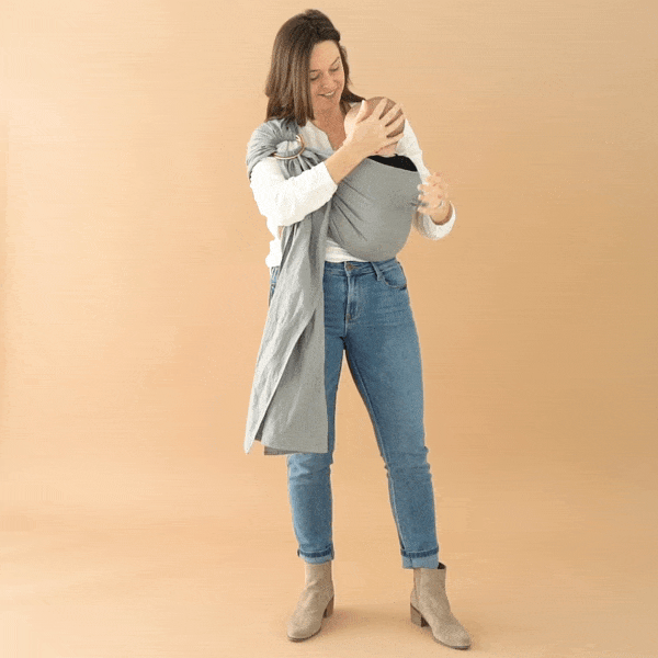 Kyte BABY Carrier Birch with Rose Gold Rings / OS Ring Sling in Birch