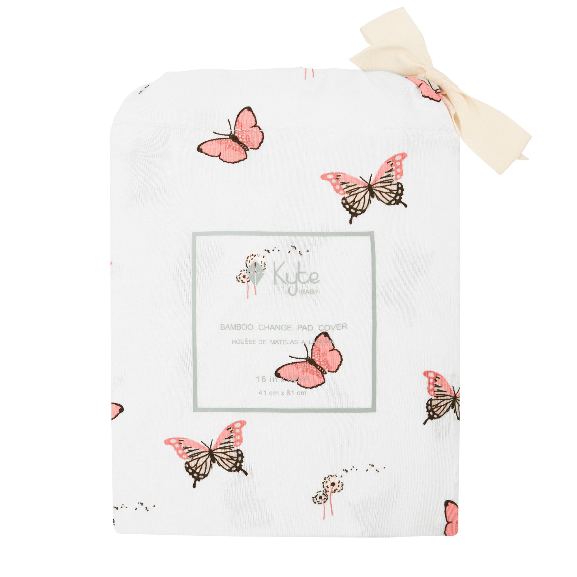 Butterfly Kyte Baby bamboo Changing Pad Cover in bag