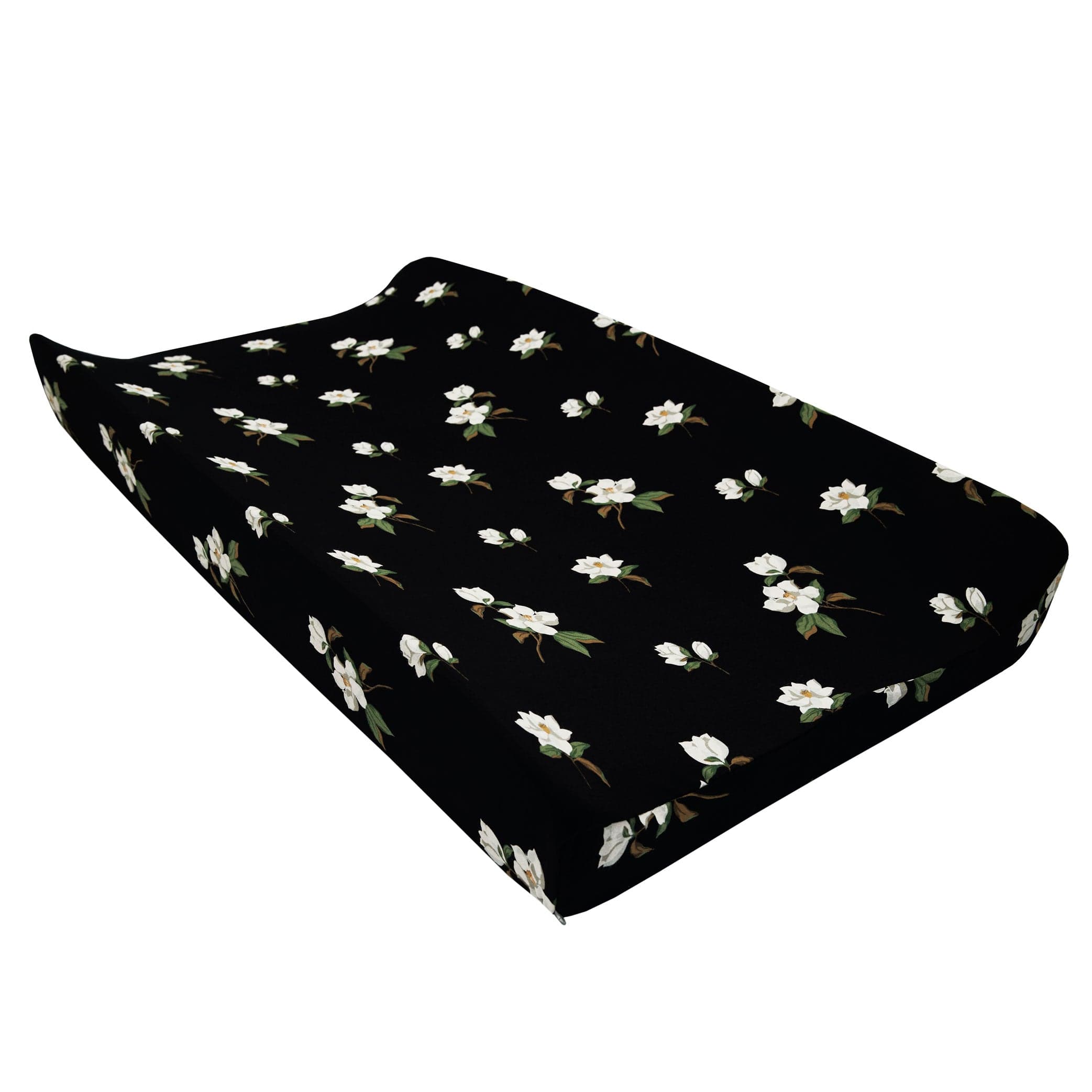 Kyte Baby Change Pad Cover in Big Magnolia on Midnight