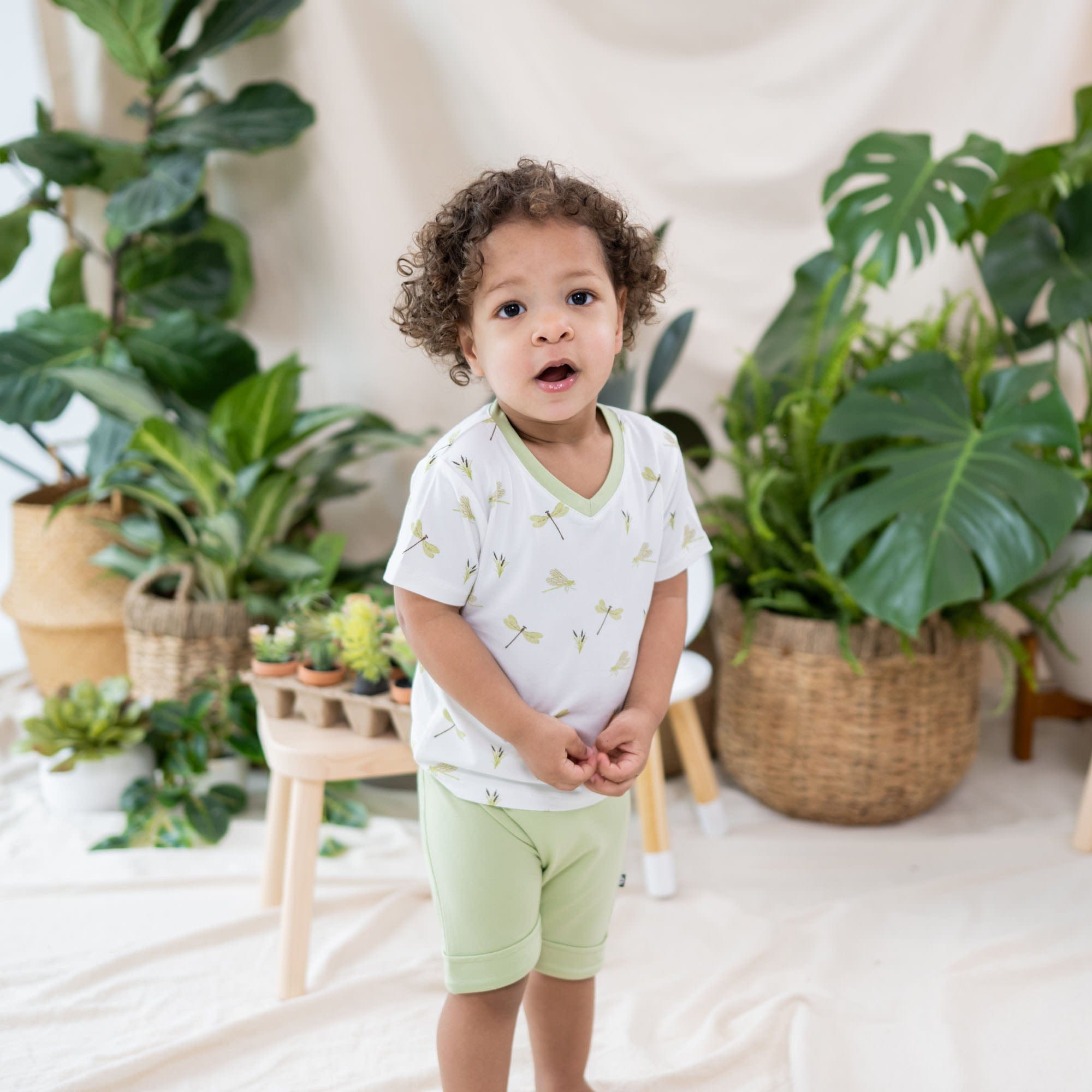 Kyte BABY Harem Shorts Harem Shorts in Pistachio