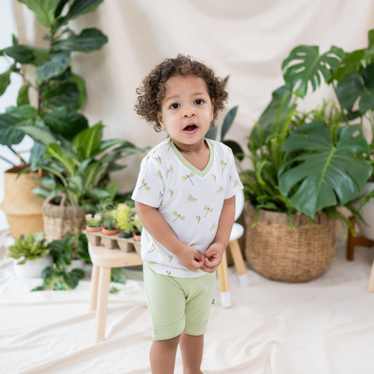 Kyte BABY Harem Shorts Harem Shorts in Pistachio