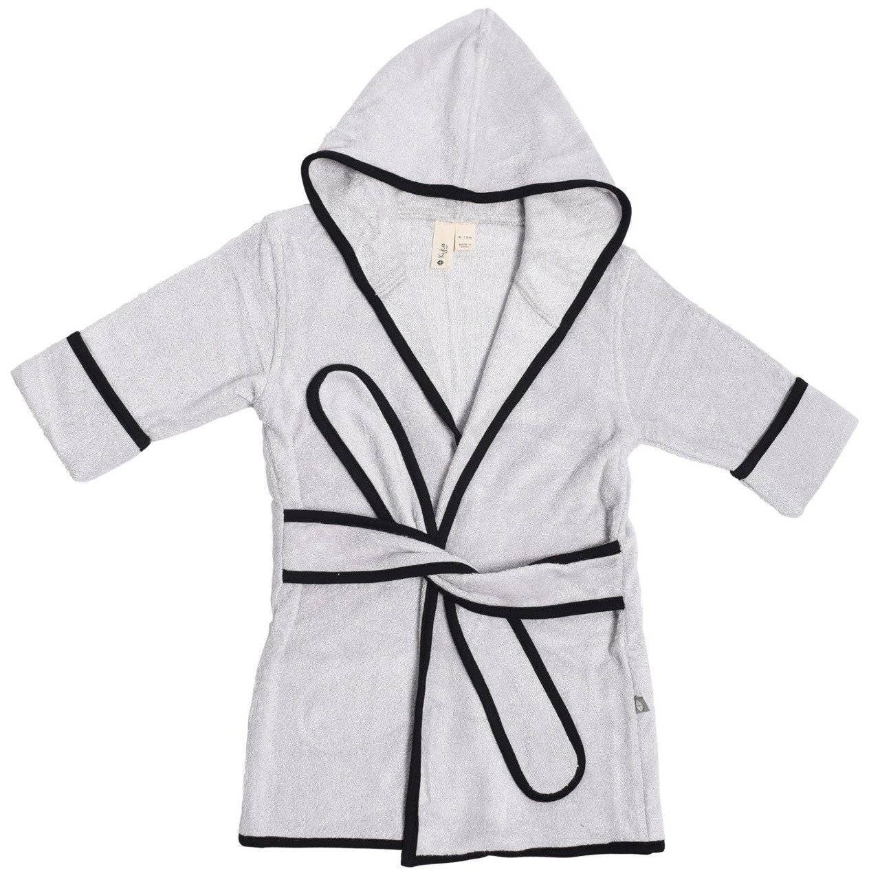 Bath Robe in Storm with Midnight Trim - Kyte Baby