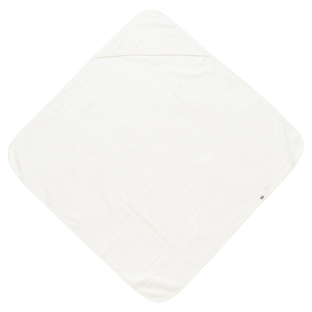 Spread out flat lay Kyte Baby Hooded bamboo terry Bath Towel in Cloud