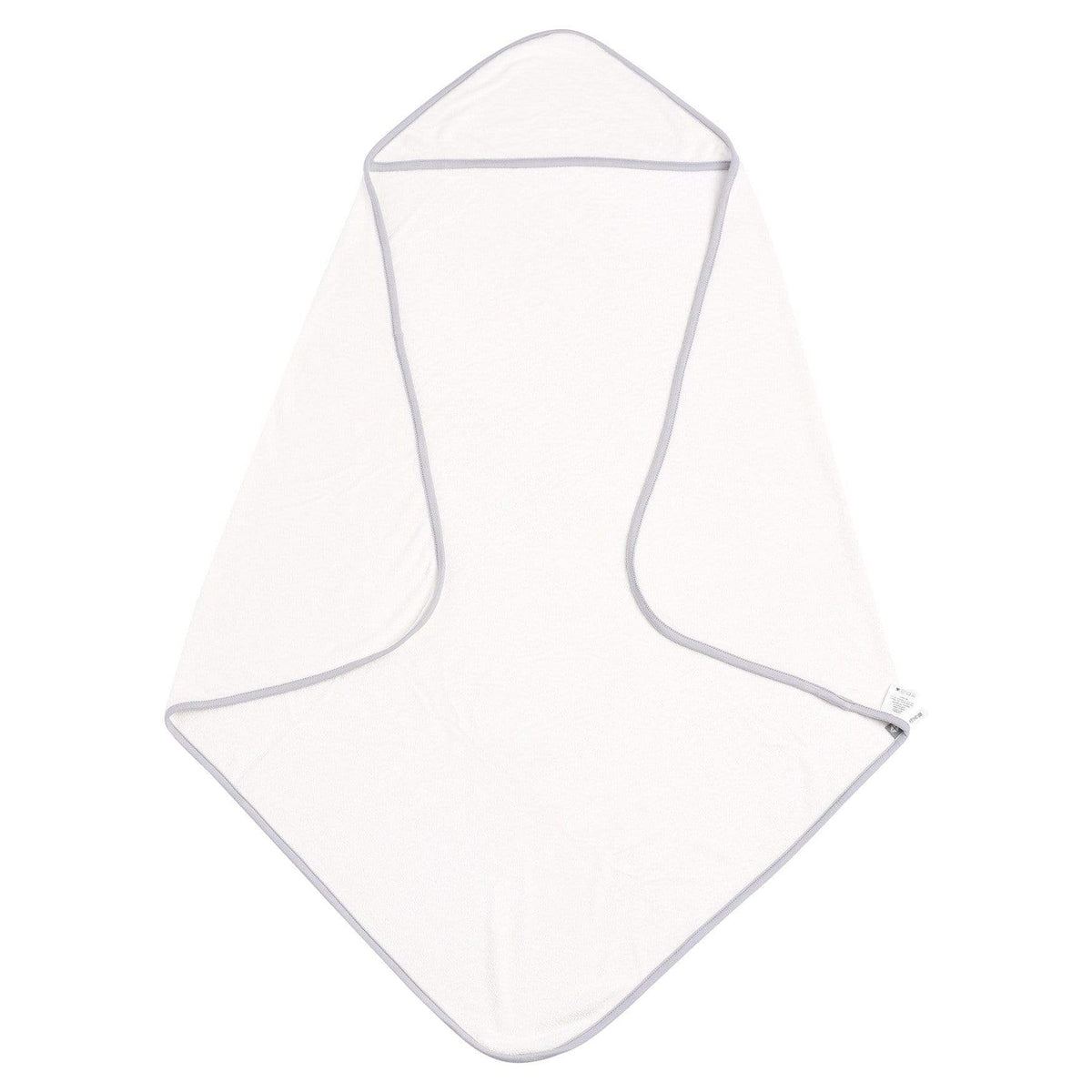 Kyte Baby Hooded Bath Towel in Cloud with Storm Trim