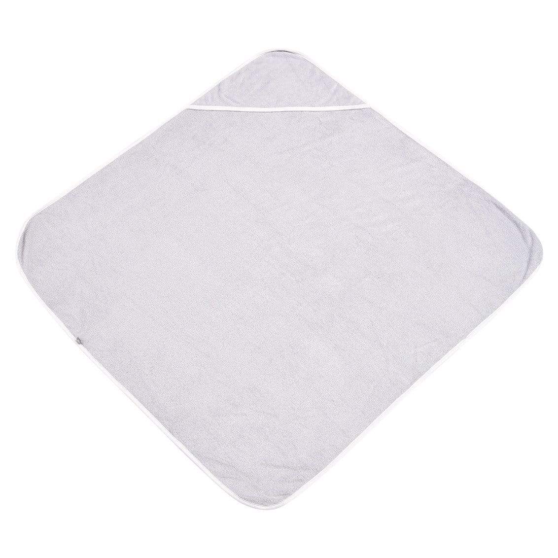 Kyte Baby Hooded bamboo terry Bath Towel in Storm with Cloud Trim