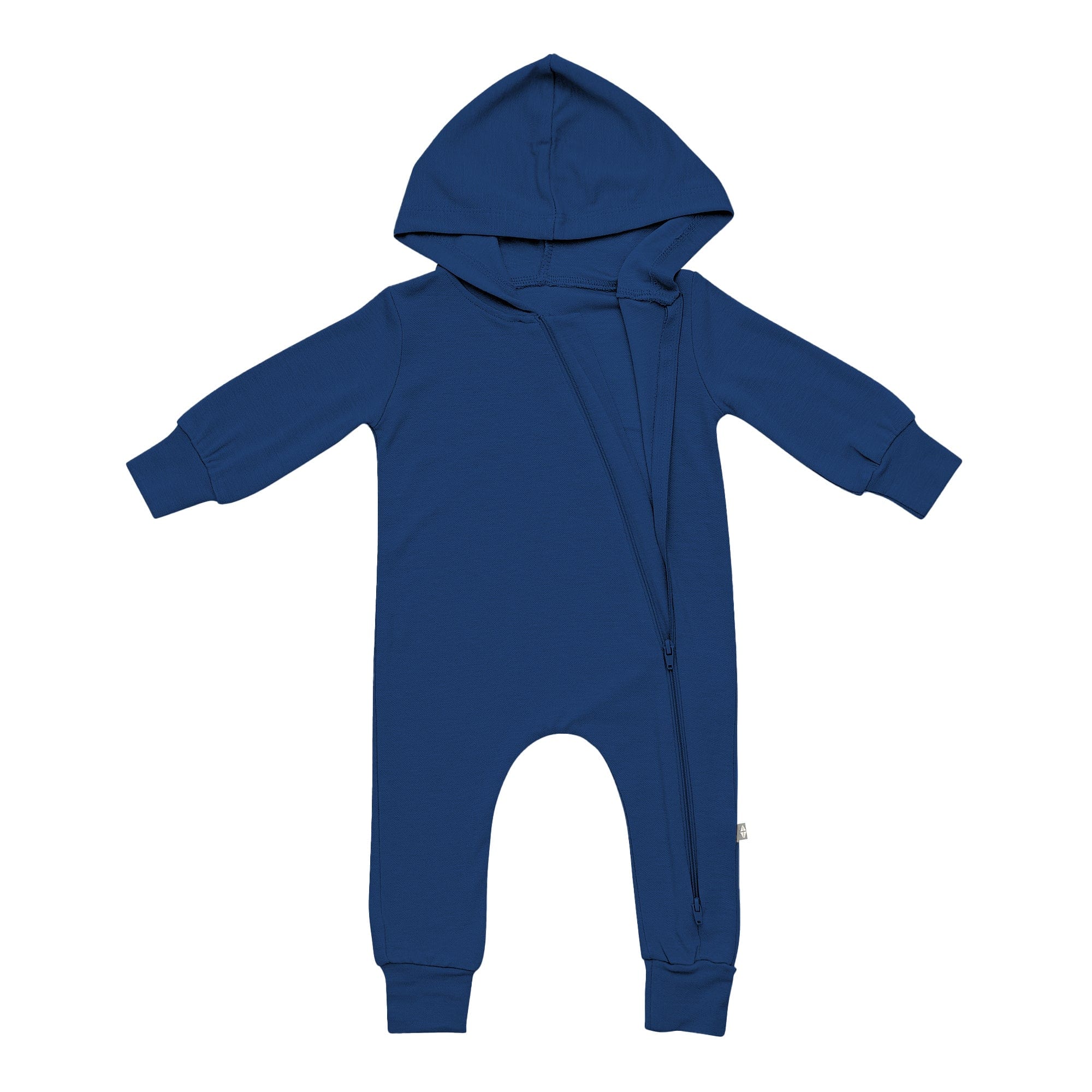 Kyte BABY Hooded Zippered Romper Bamboo Jersey Hooded Zippered Romper in Tahoe