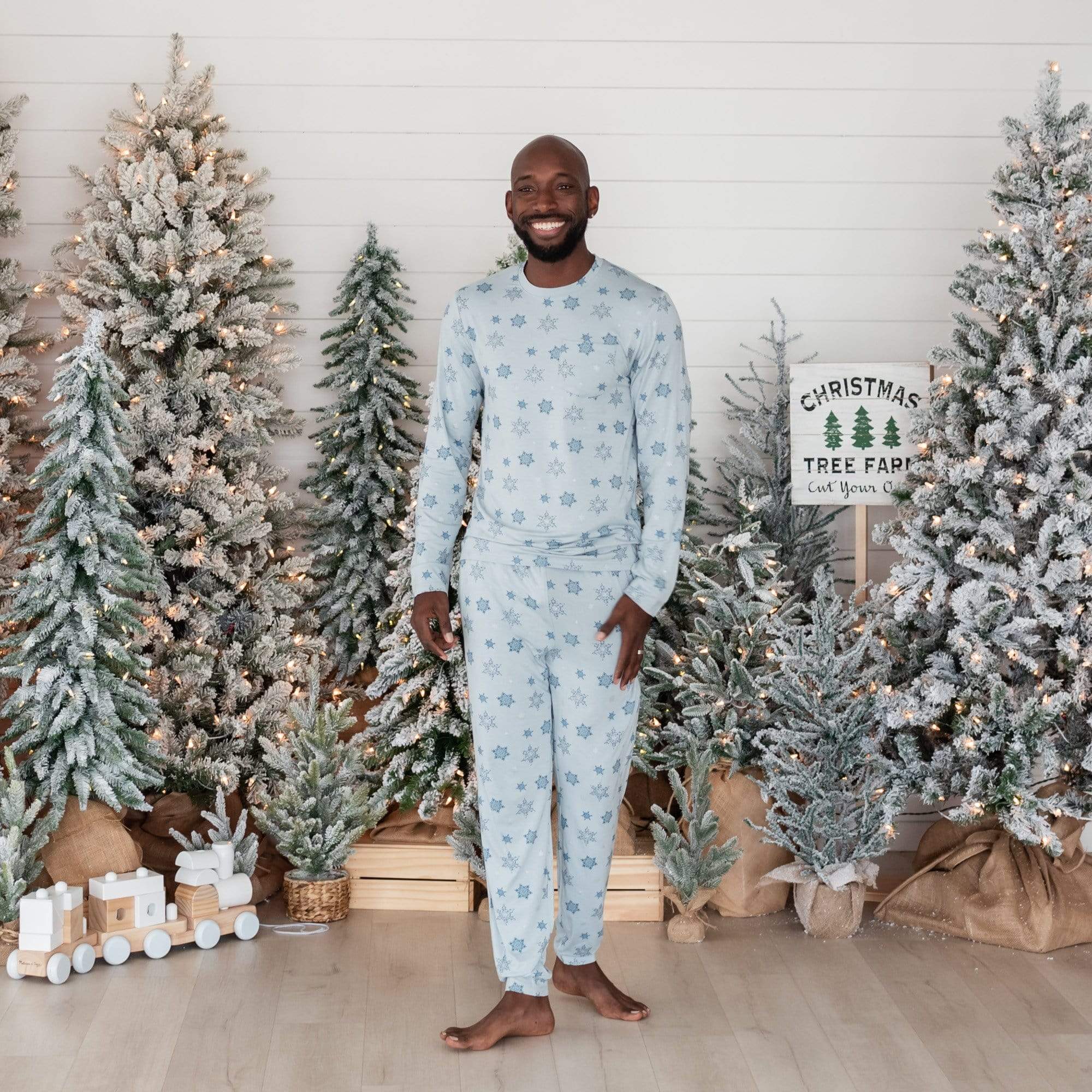 Kyte BABY Men's Jogger Set Men's Jogger Set in Snowflake