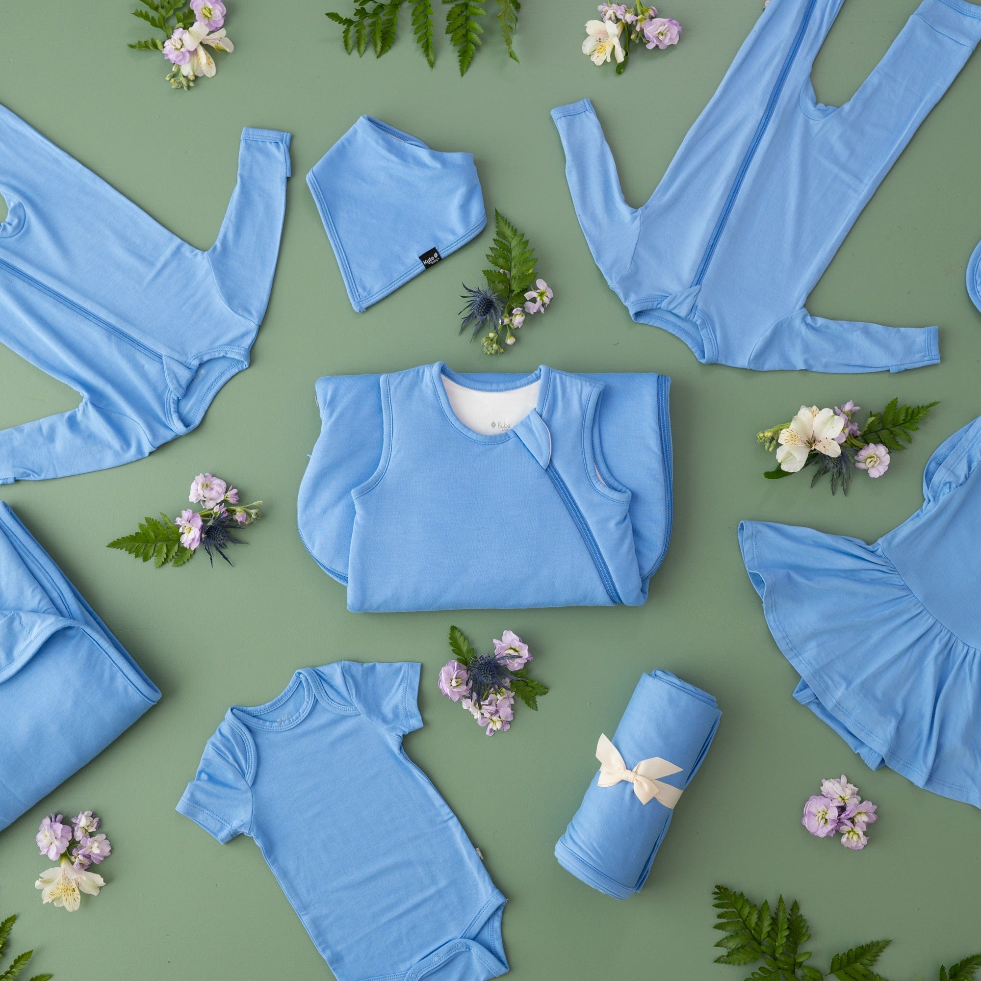 Kyte BABY Short Sleeve Bodysuits Bodysuit in Periwinkle