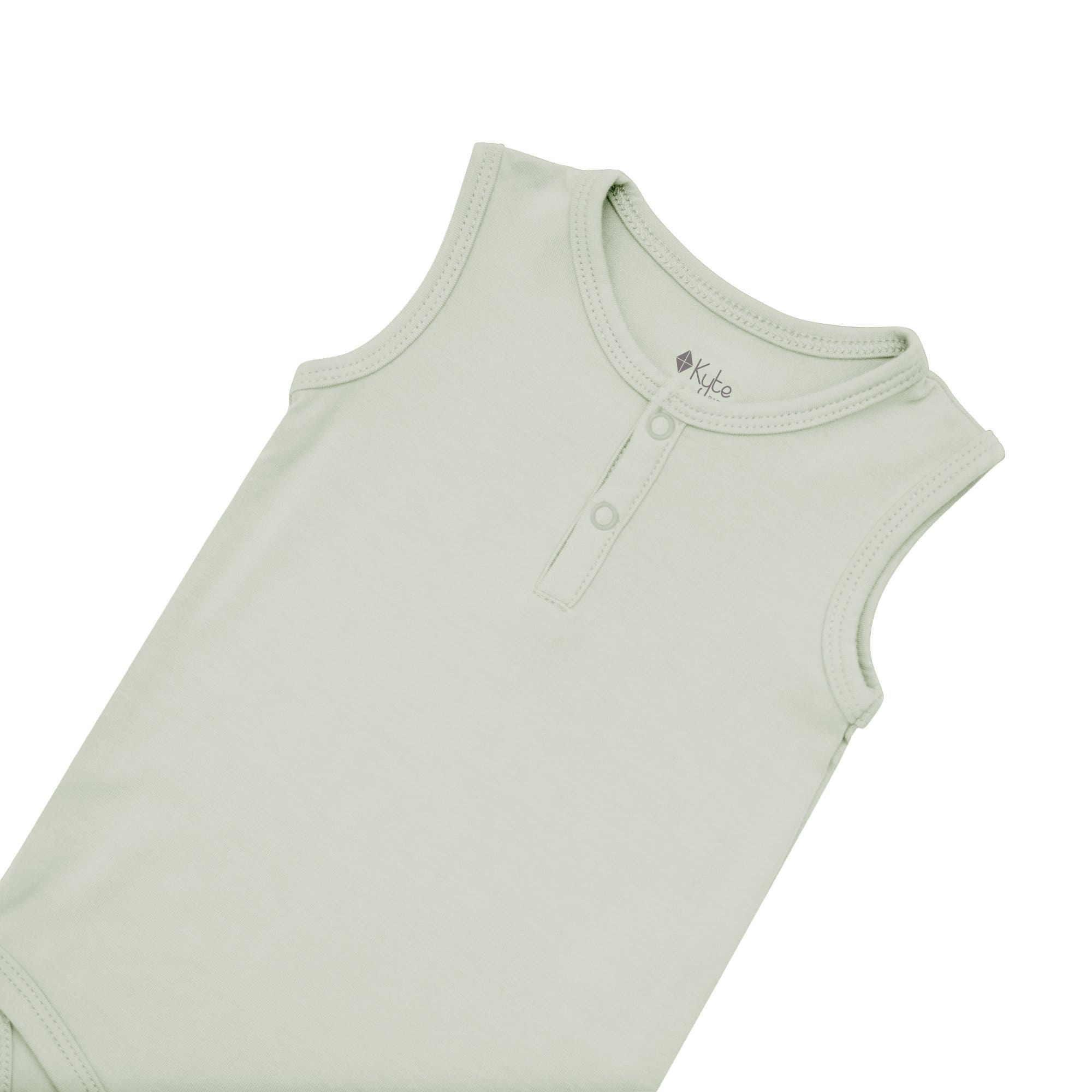 Kyte BABY Short Sleeve Bodysuits Sleeveless Bodysuit in Aloe