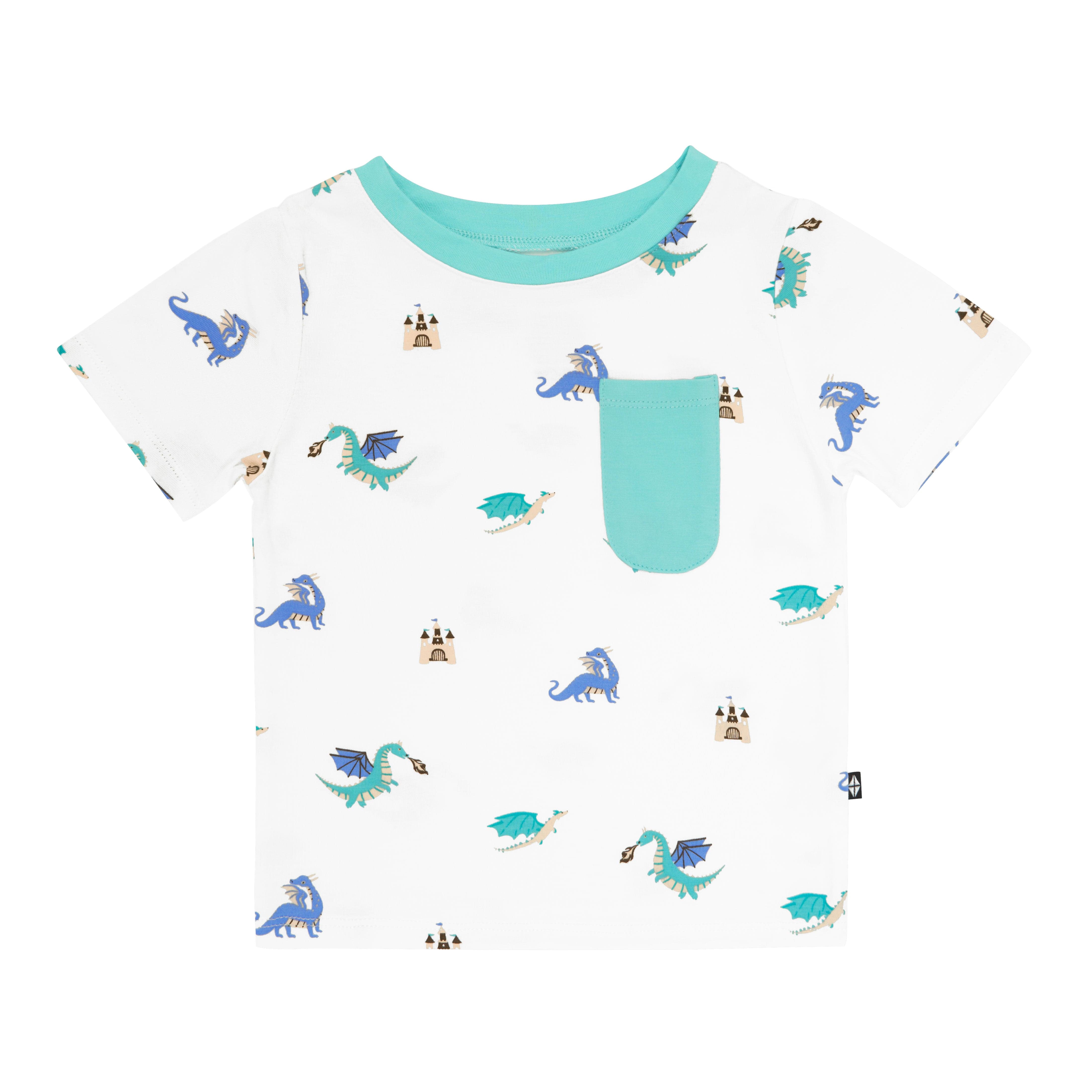 Kyte Baby Short Sleeve Toddler Unisex Tee Toddler Crew Neck Tee in Dragon