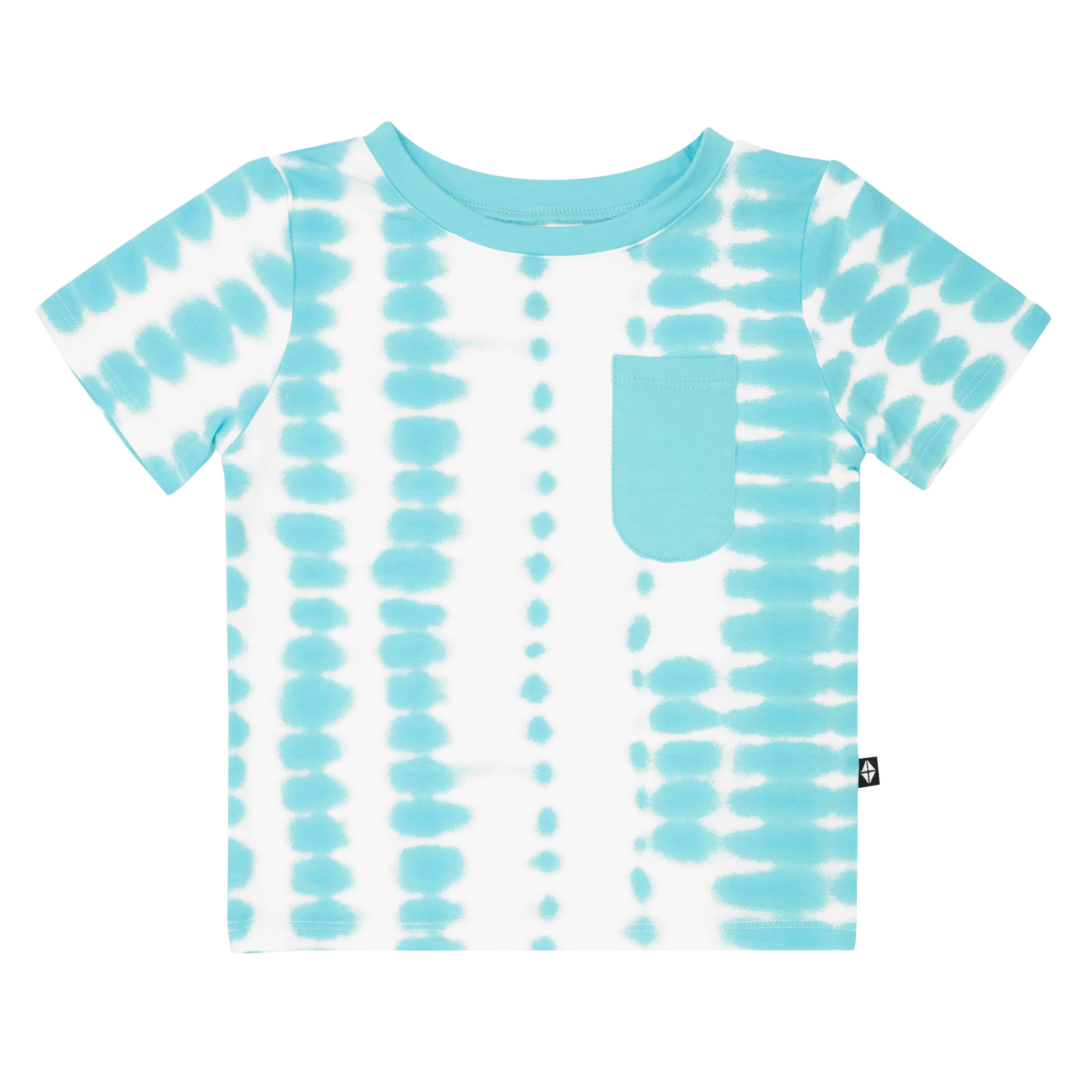 Kyte BABY Short Sleeve Toddler Unisex Tee Toddler Crew Neck Tee in Robin Rip Tide