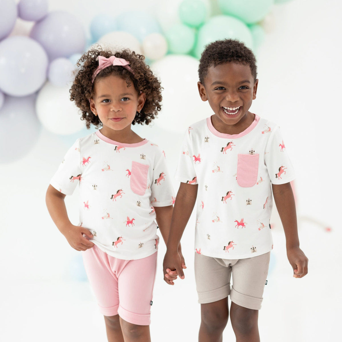 Kyte Baby Short Sleeve Toddler Unisex Tee Toddler Crew Neck Tee in Unicorn
