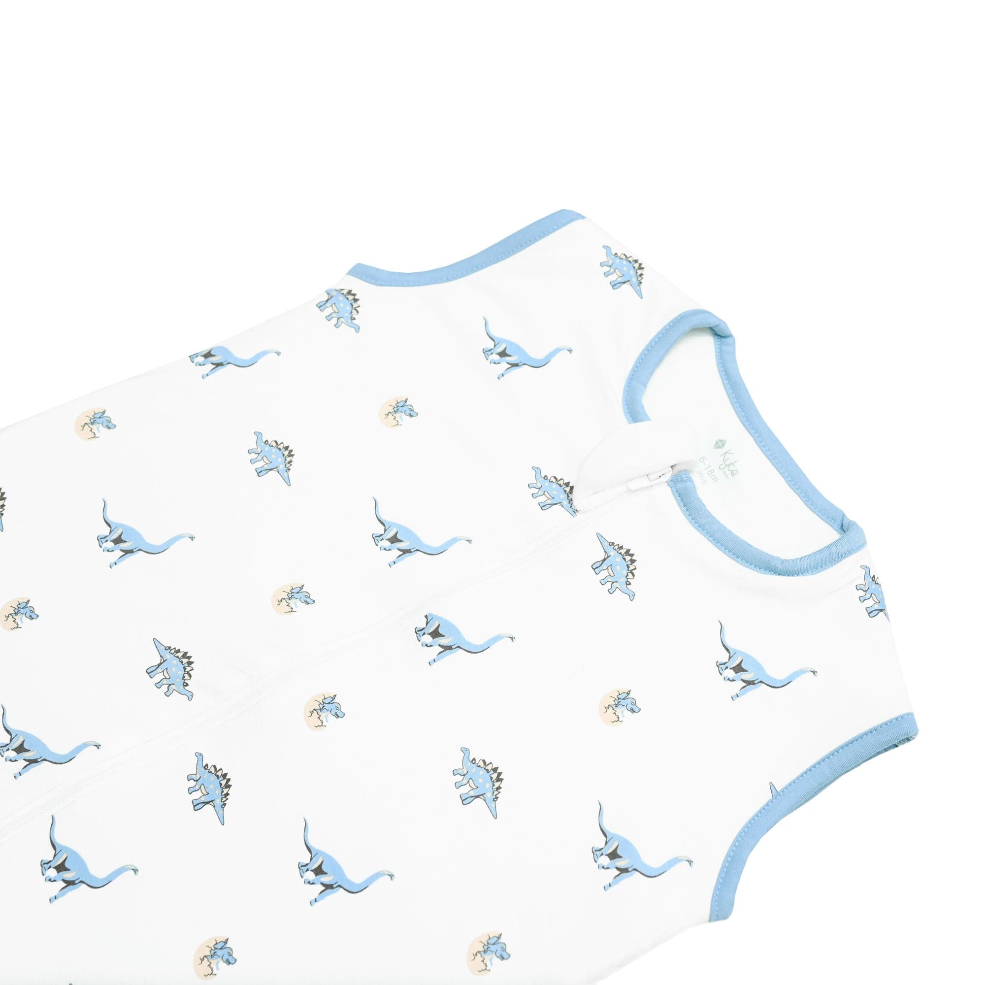 Zipper garage on bamboo Kyte Baby Sleep Bag Walker in Jurassic 1.0