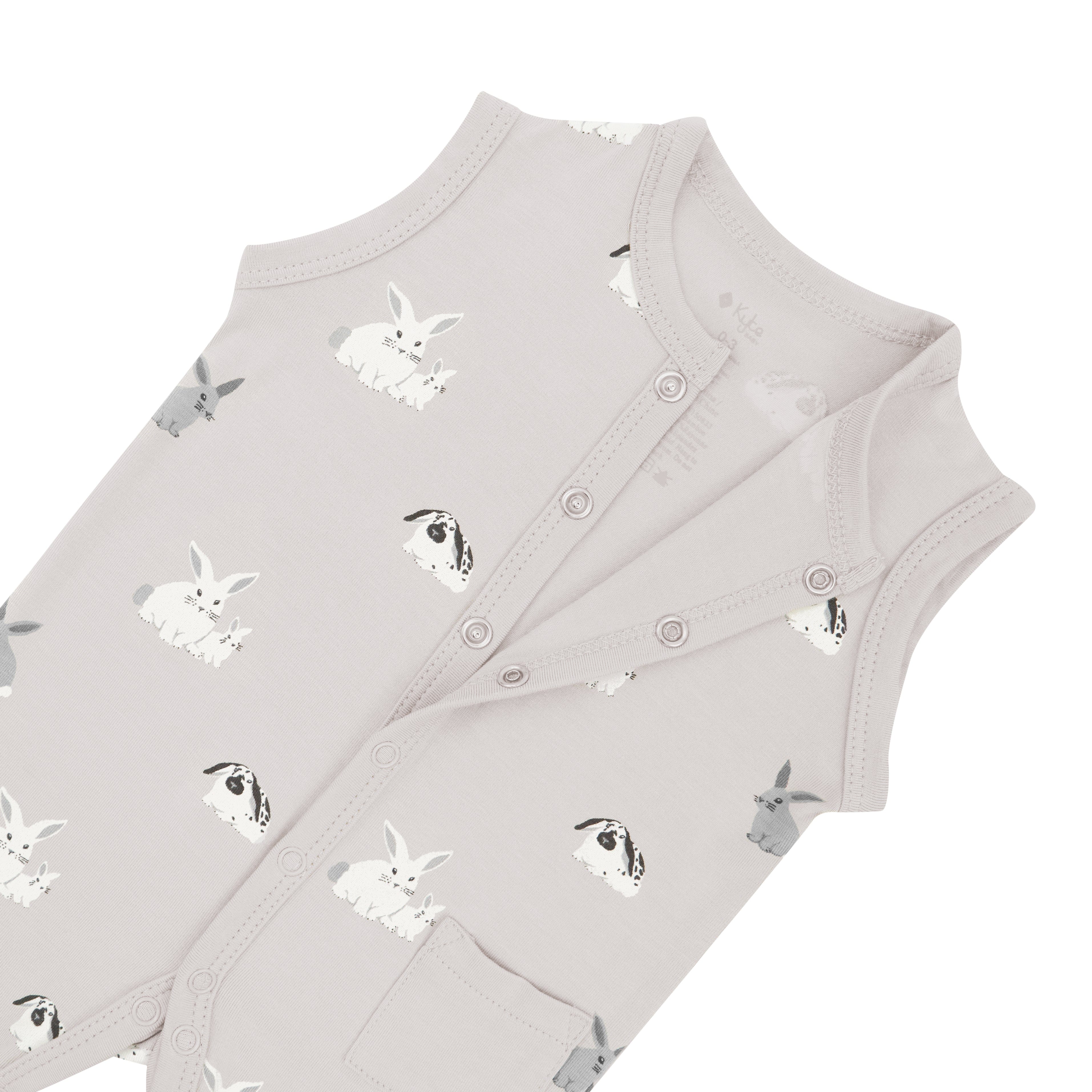 Kyte BABY Sleeveless Snap Romper Sleeveless Romper in Bunny