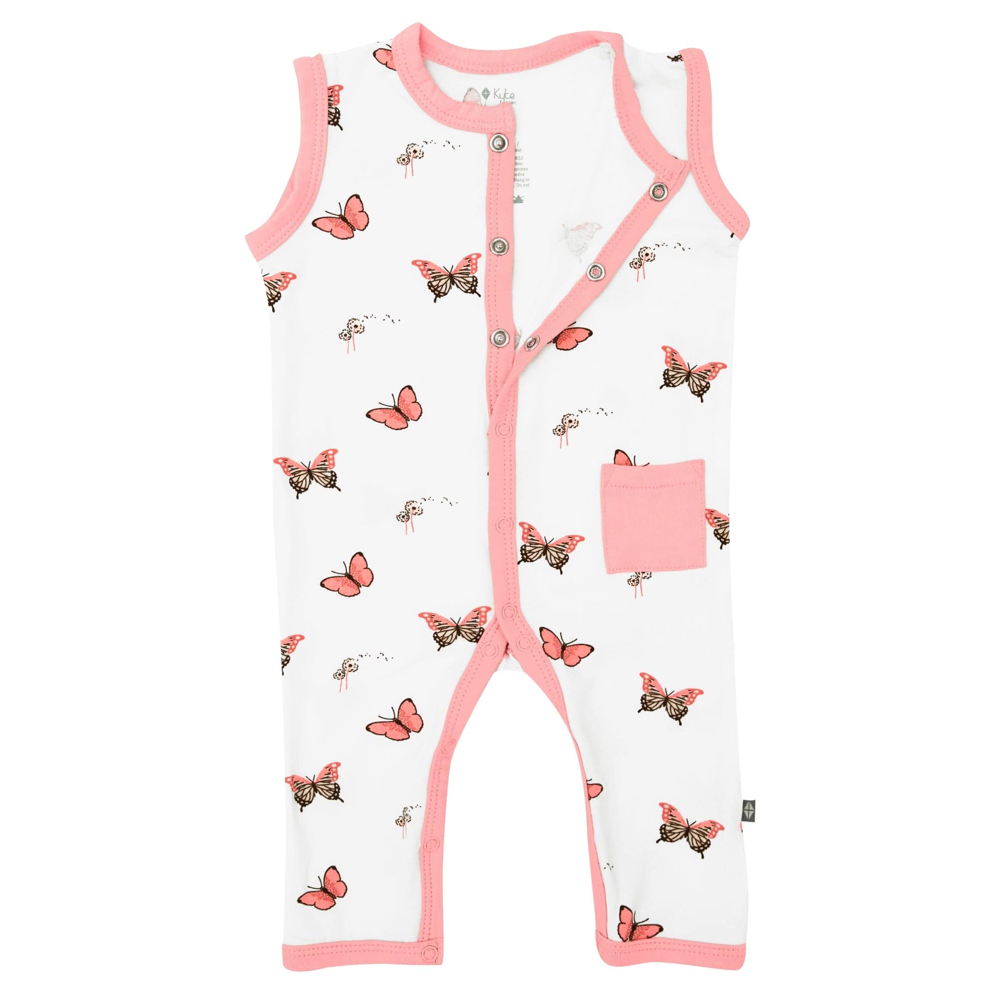 Kyte Baby Sleeveless Snap Romper in Butterfly