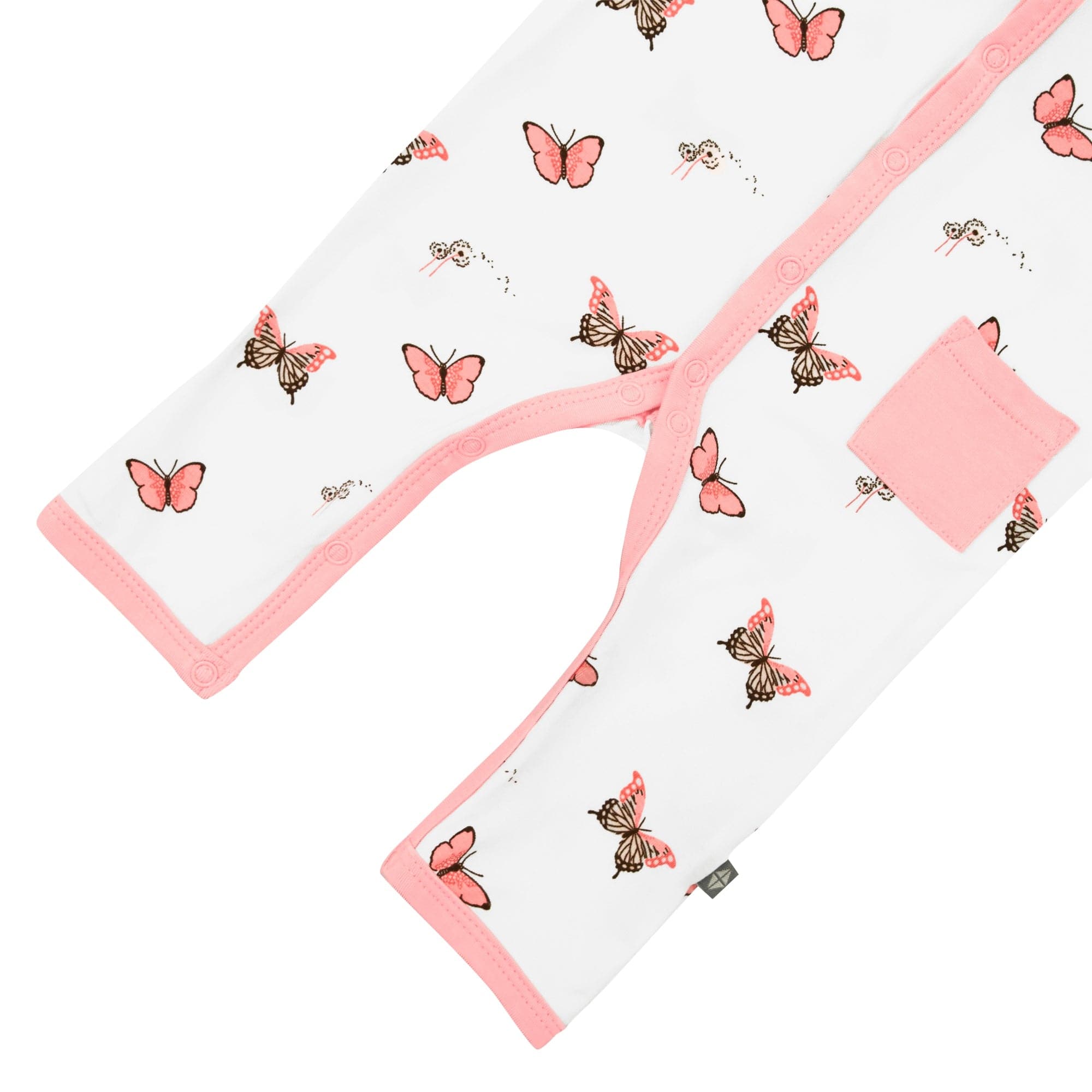 Capri length Kyte Baby Sleeveless Romper in Butterfly
