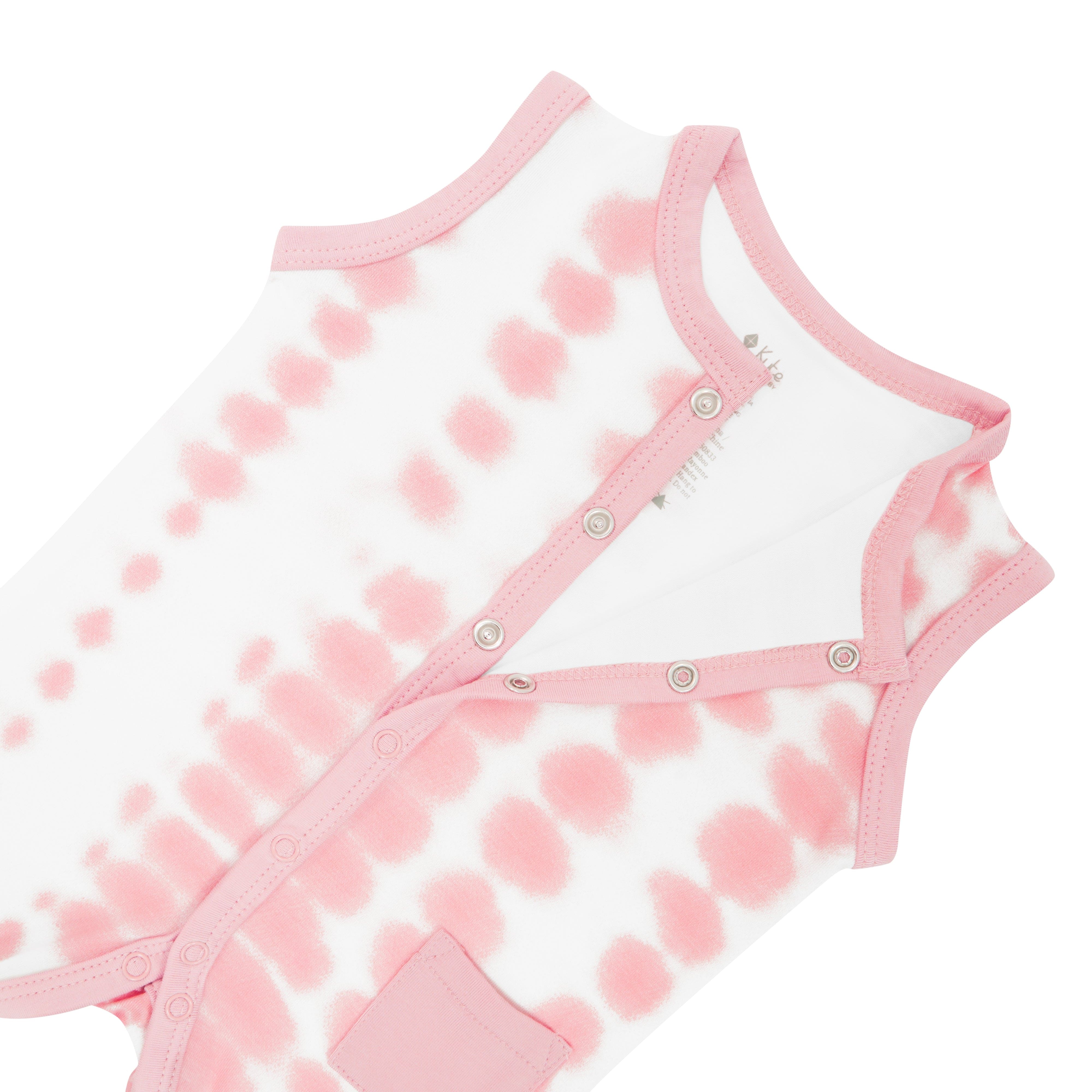 Kyte BABY Sleeveless Snap Romper Sleeveless Romper in Crepe Rip Tide
