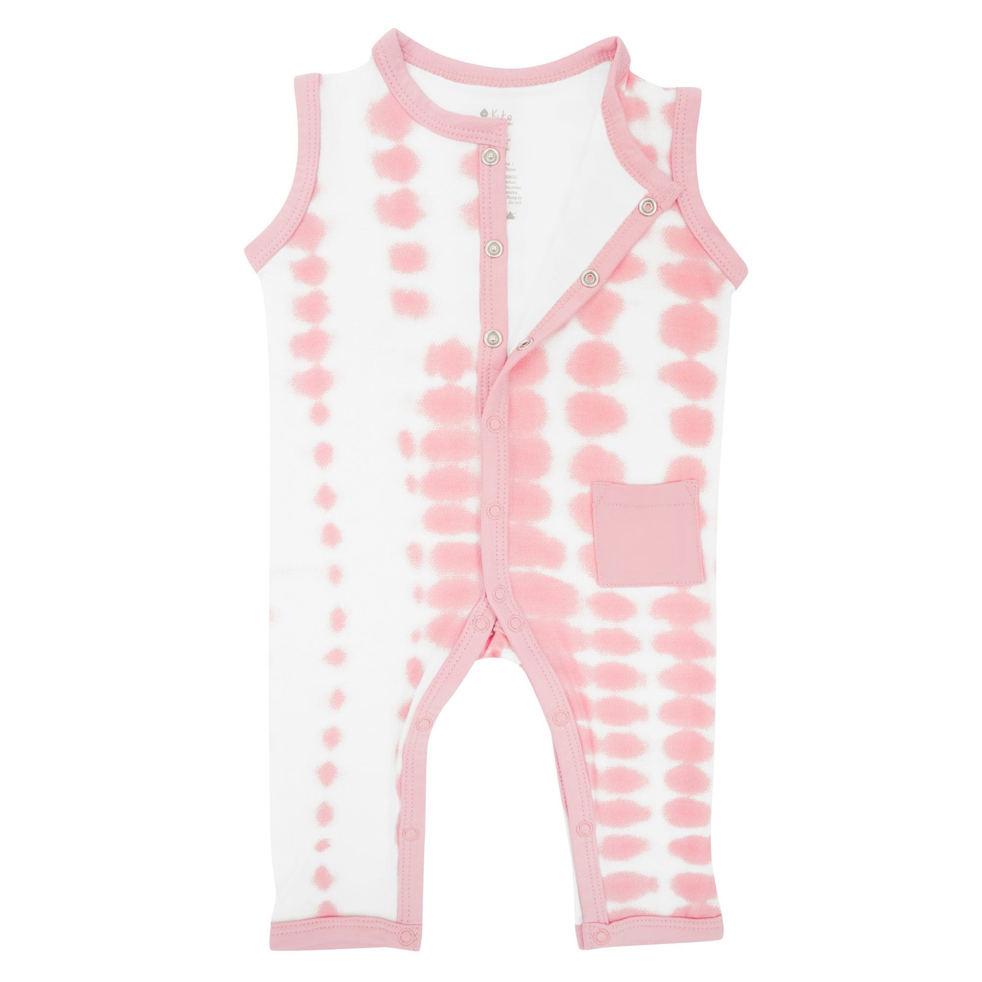 Kyte BABY Sleeveless Snap Romper Sleeveless Romper in Crepe Rip Tide