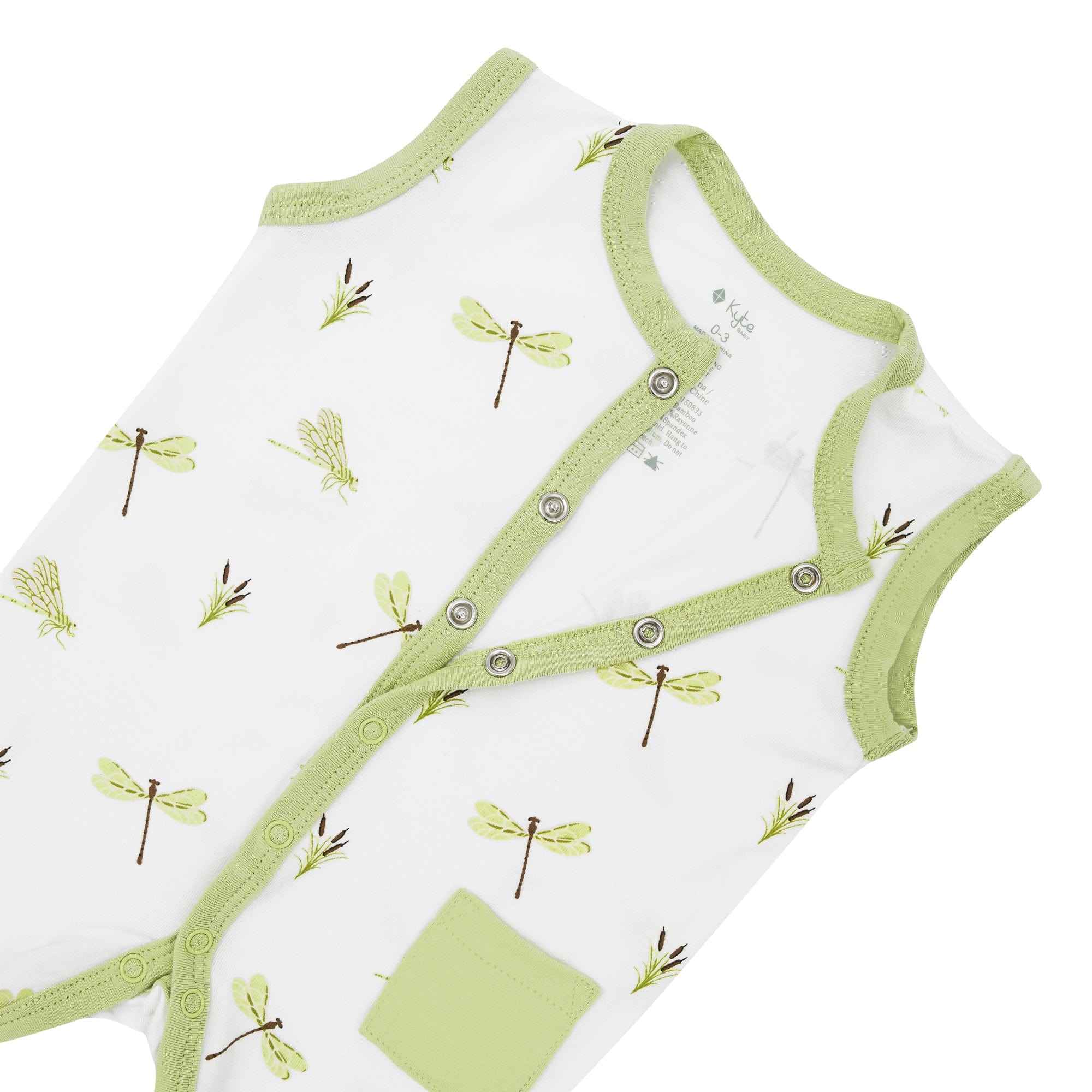 Kyte BABY Sleeveless Snap Romper Sleeveless Romper in Dragonfly