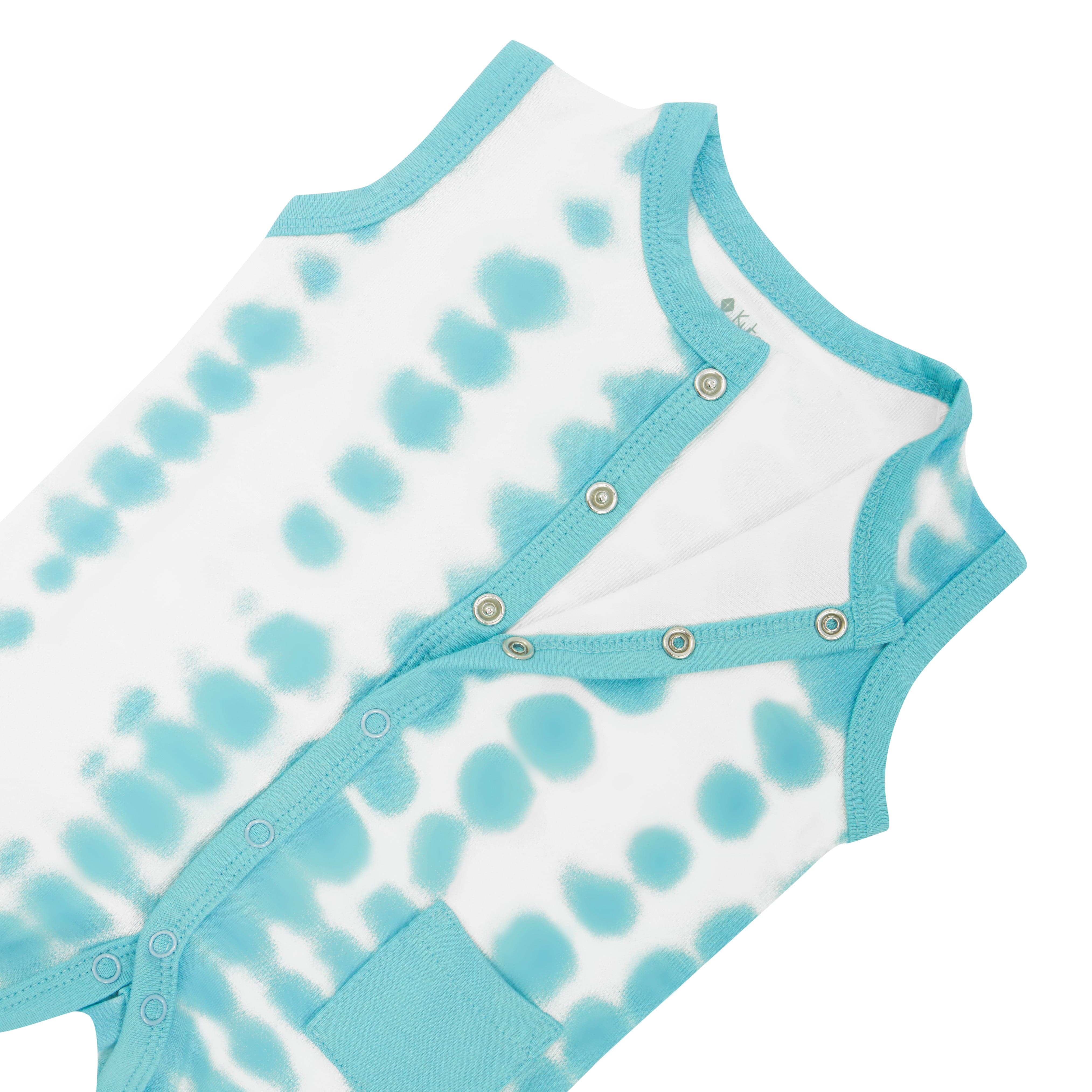 Kyte BABY Sleeveless Snap Romper Sleeveless Romper in Robin Rip Tide