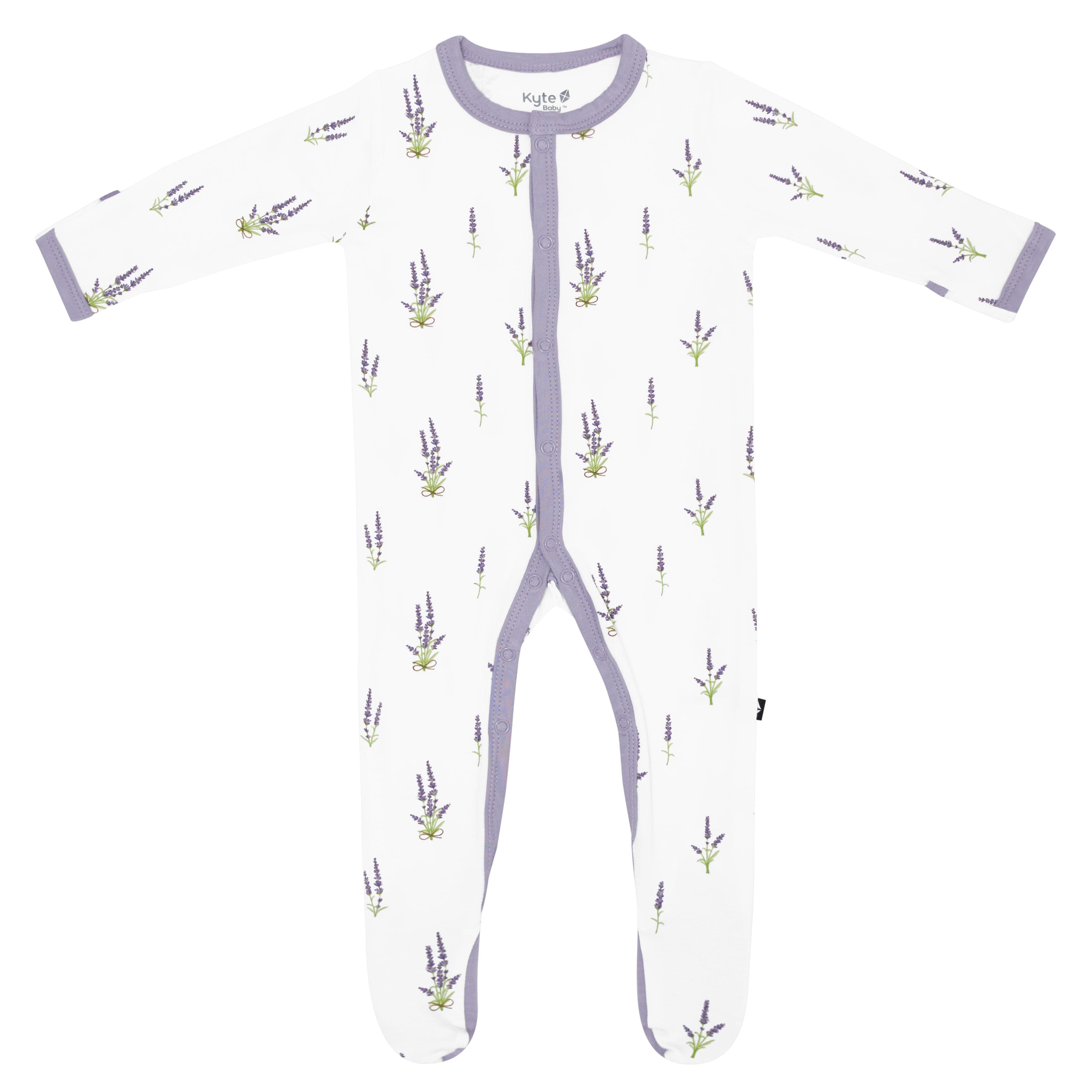 Kyte Baby Snap Footies Footie in Lavender
