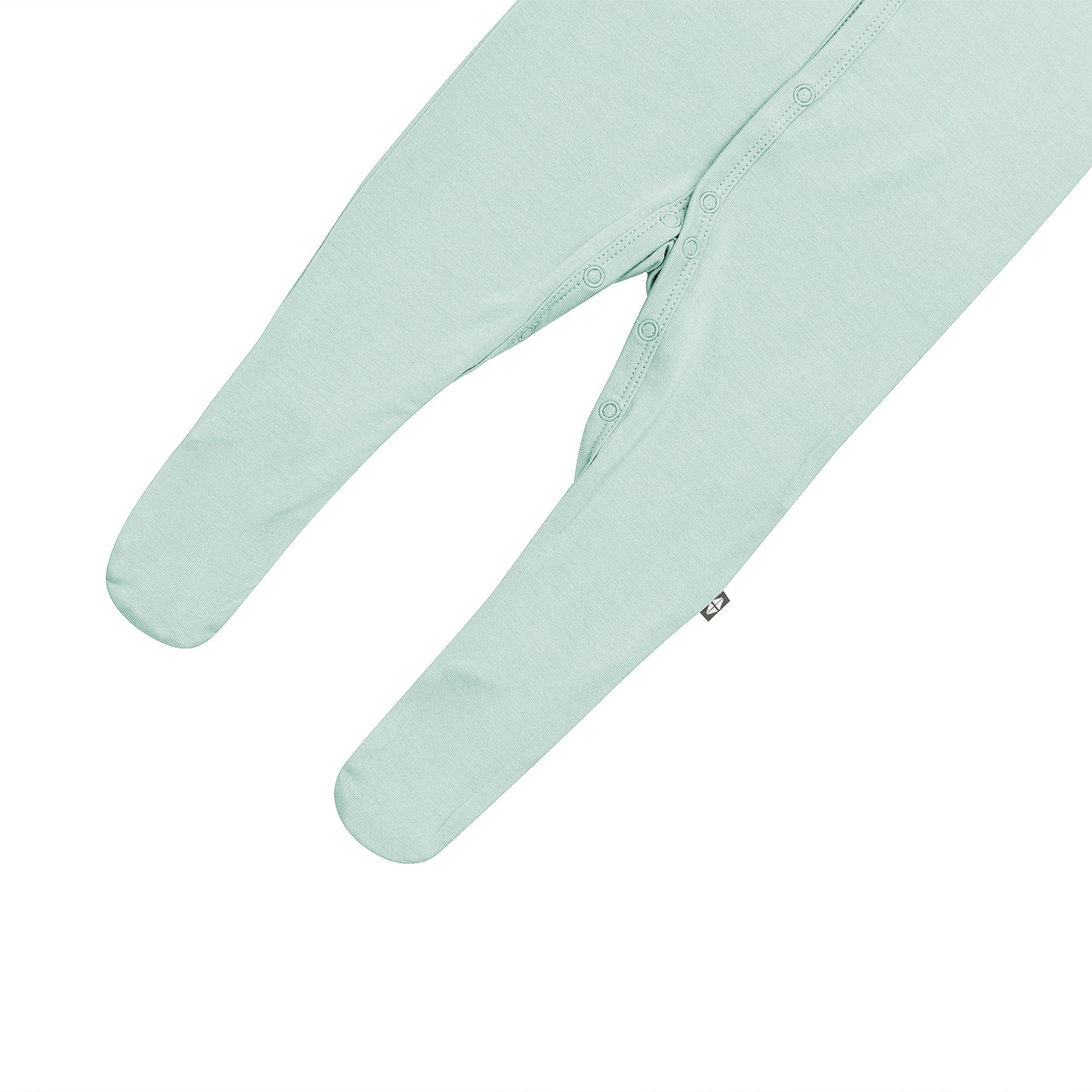 Closed foot on Kyte Baby Footie in Sage