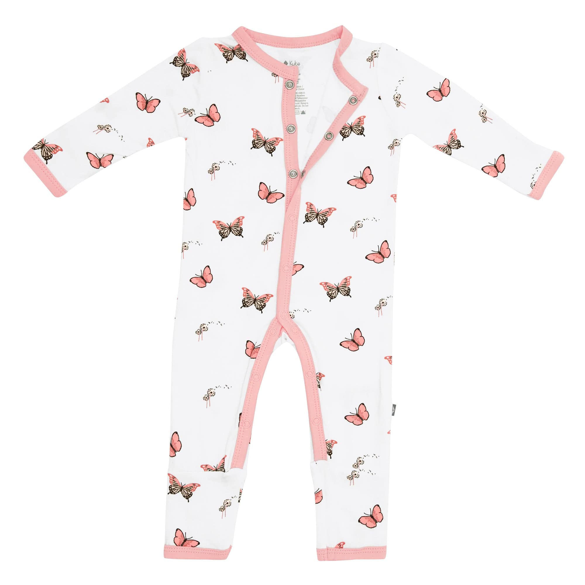 Kyte Baby long sleeve snap Romper in Butterfly