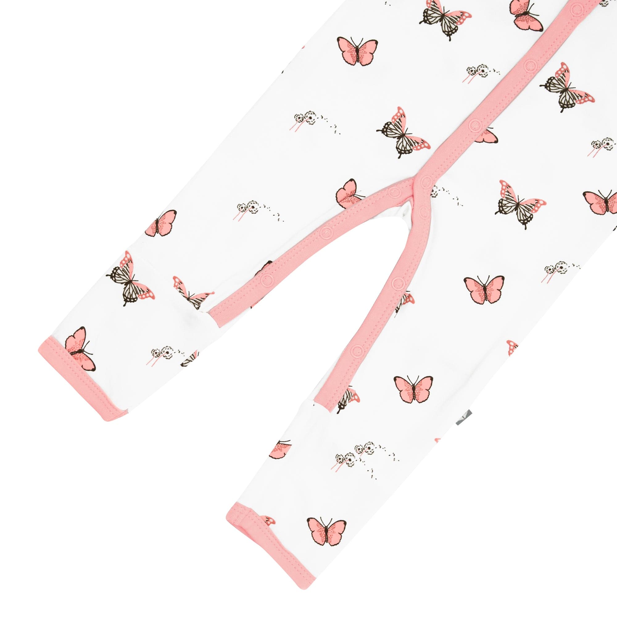 Snaps on Kyte Baby Romper in Butterfly