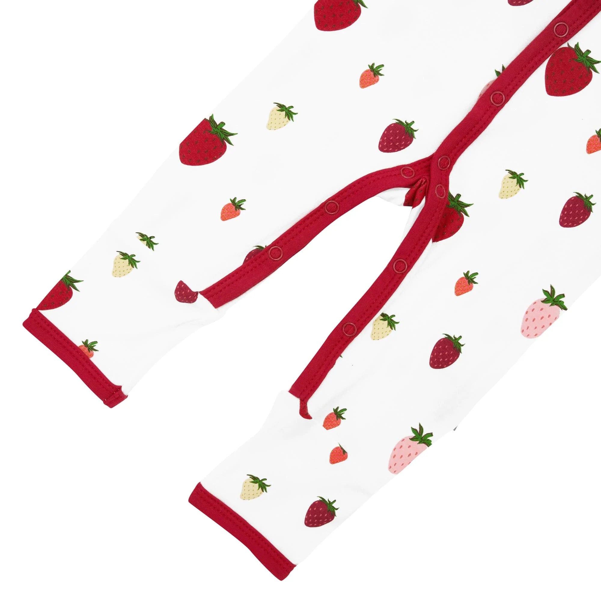 Snaps on Kyte Baby Romper in Strawberry