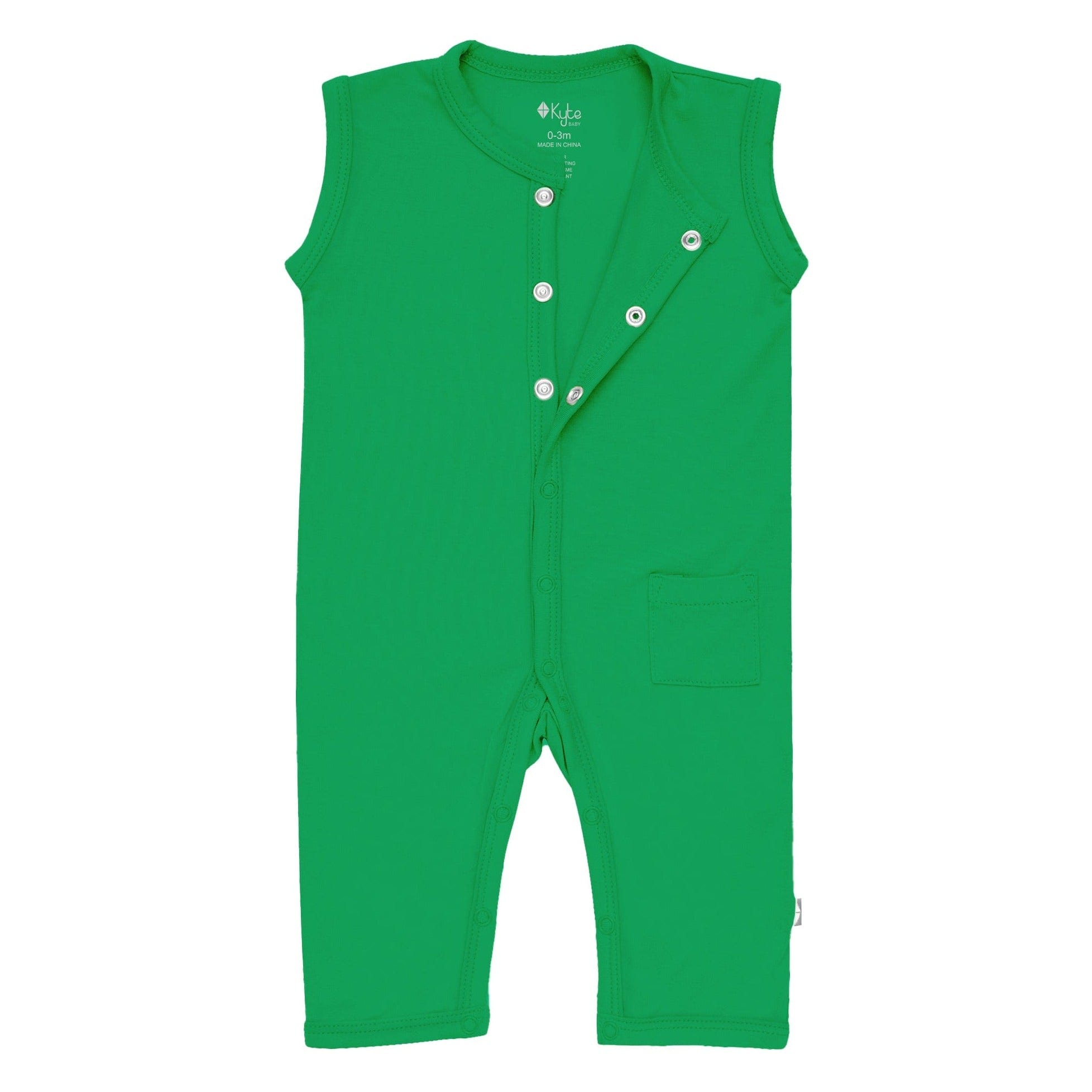 Kyte BABY Snap Sleeveless Romper Sleeveless Romper in Fern