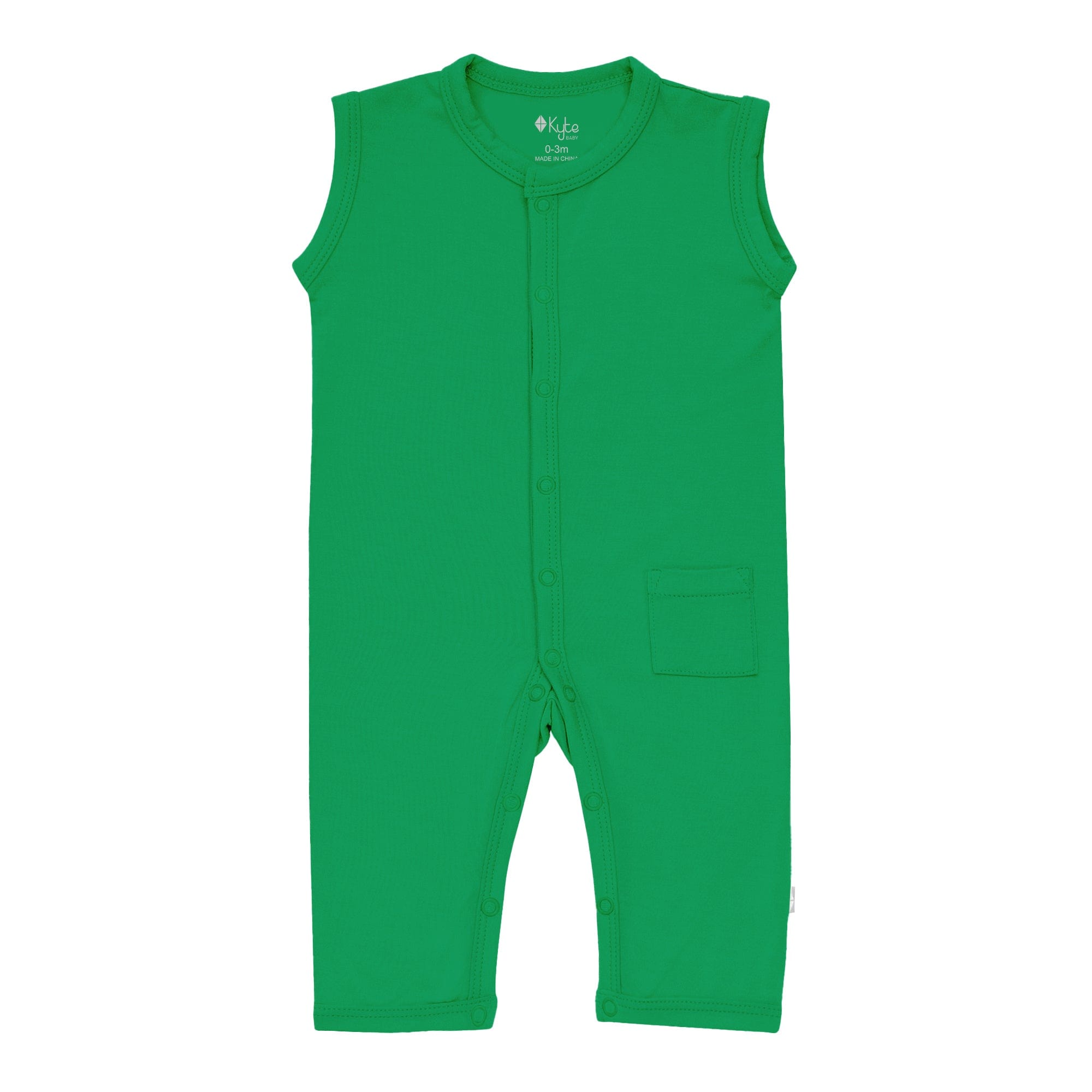 Kyte BABY Snap Sleeveless Romper Sleeveless Romper in Fern